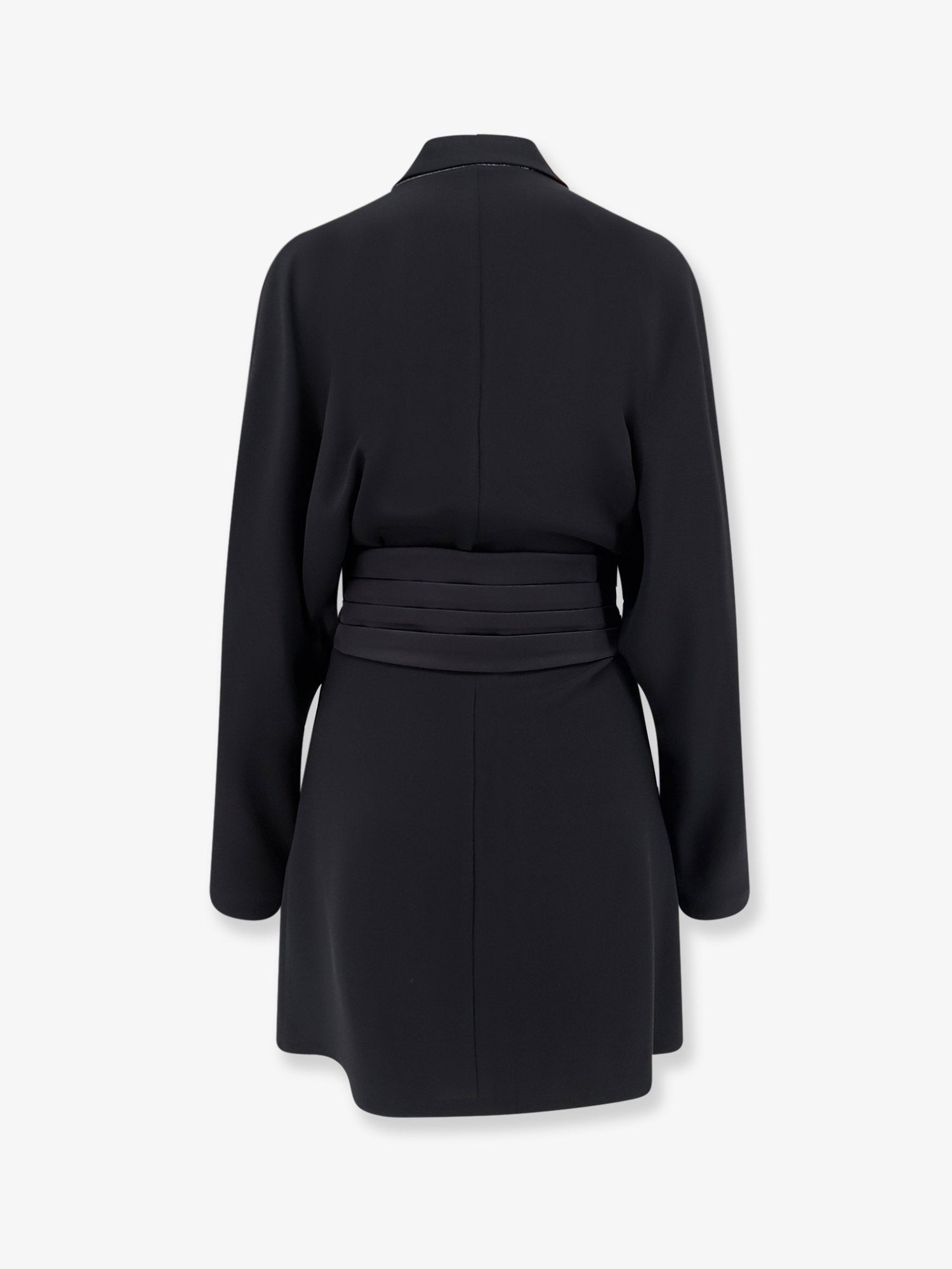 Brunello Cucinelli Women Chemisier Dress With Tuxedo-Style Band BRUNELLO CUCINELLI