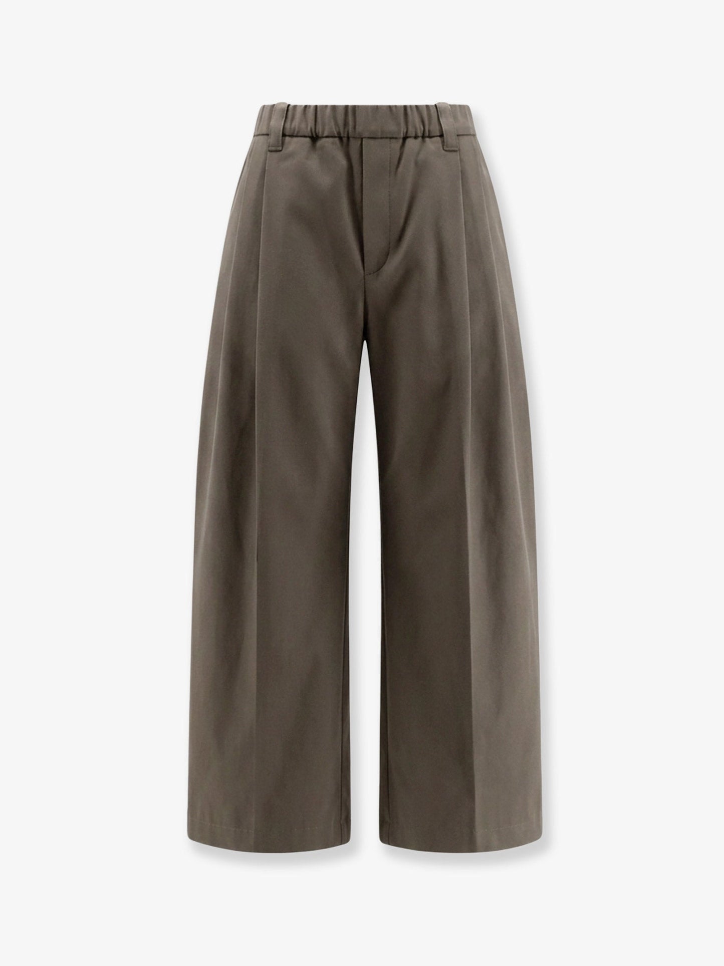 Brunello Cucinelli Women Cotton Trousers With Elastic And Monili Detail BRUNELLO CUCINELLI