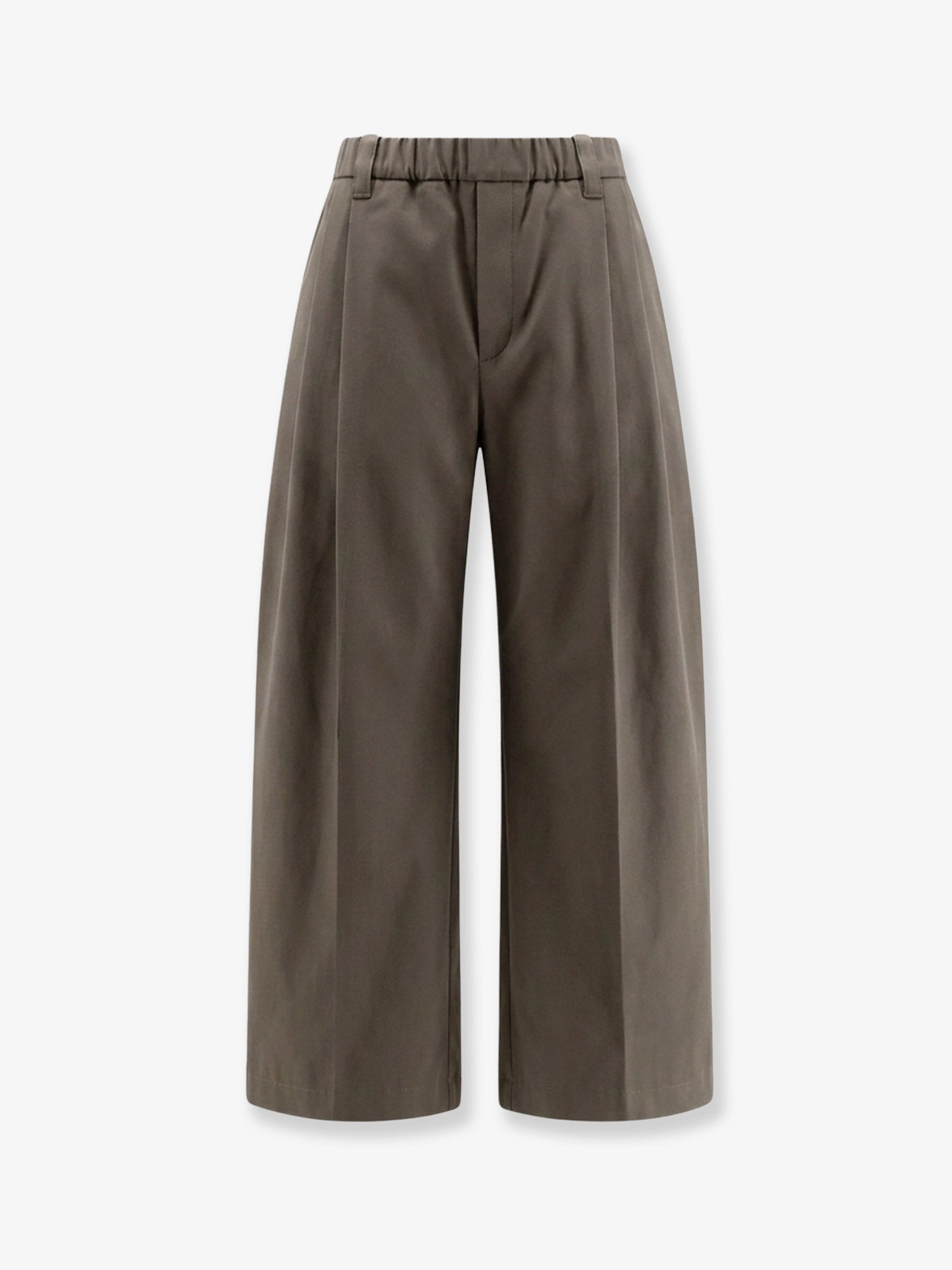 Brunello Cucinelli Women Cotton Trousers With Elastic And Monili Detail BRUNELLO CUCINELLI