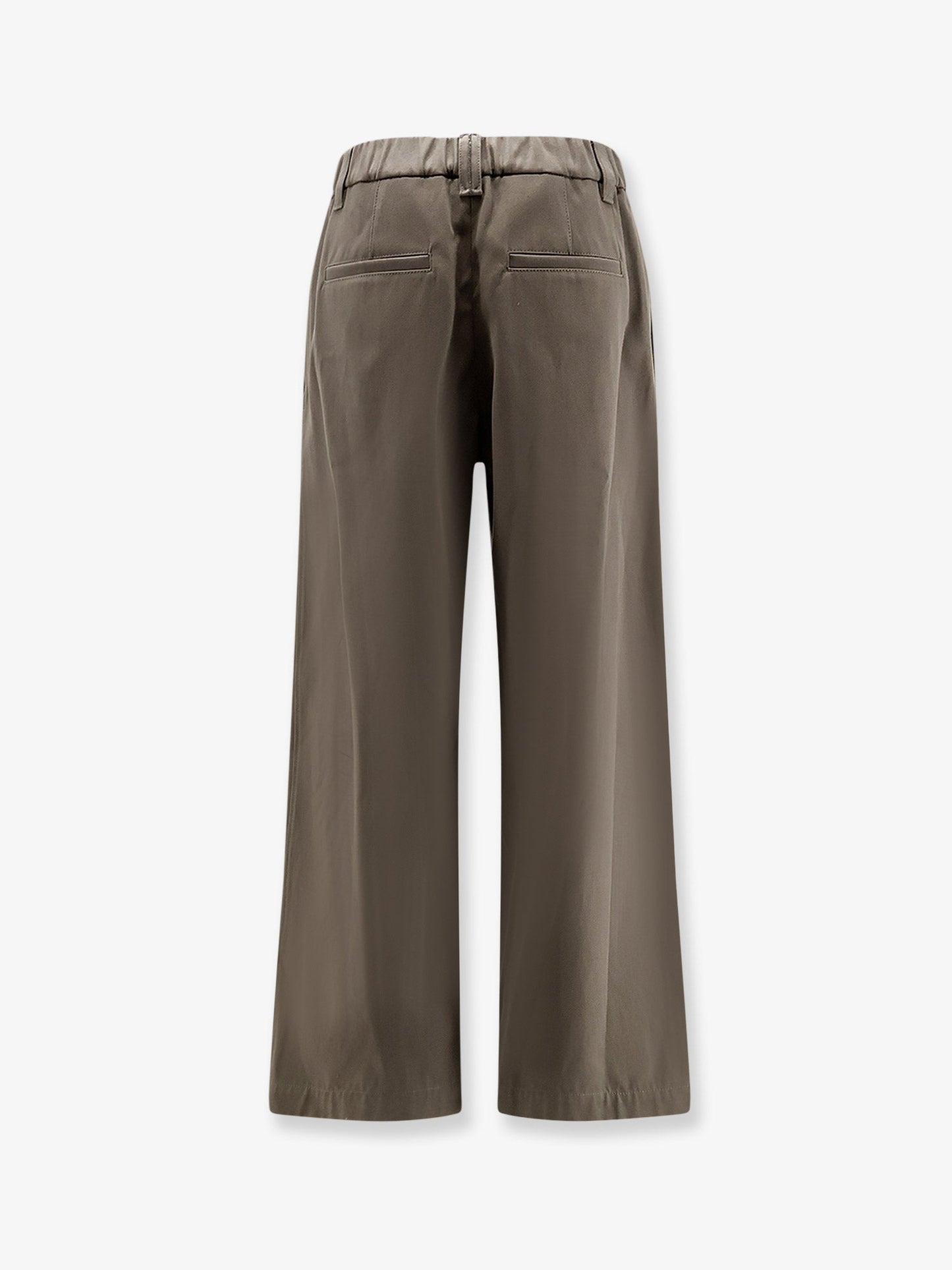 Brunello Cucinelli Women Cotton Trousers With Elastic And Monili Detail BRUNELLO CUCINELLI
