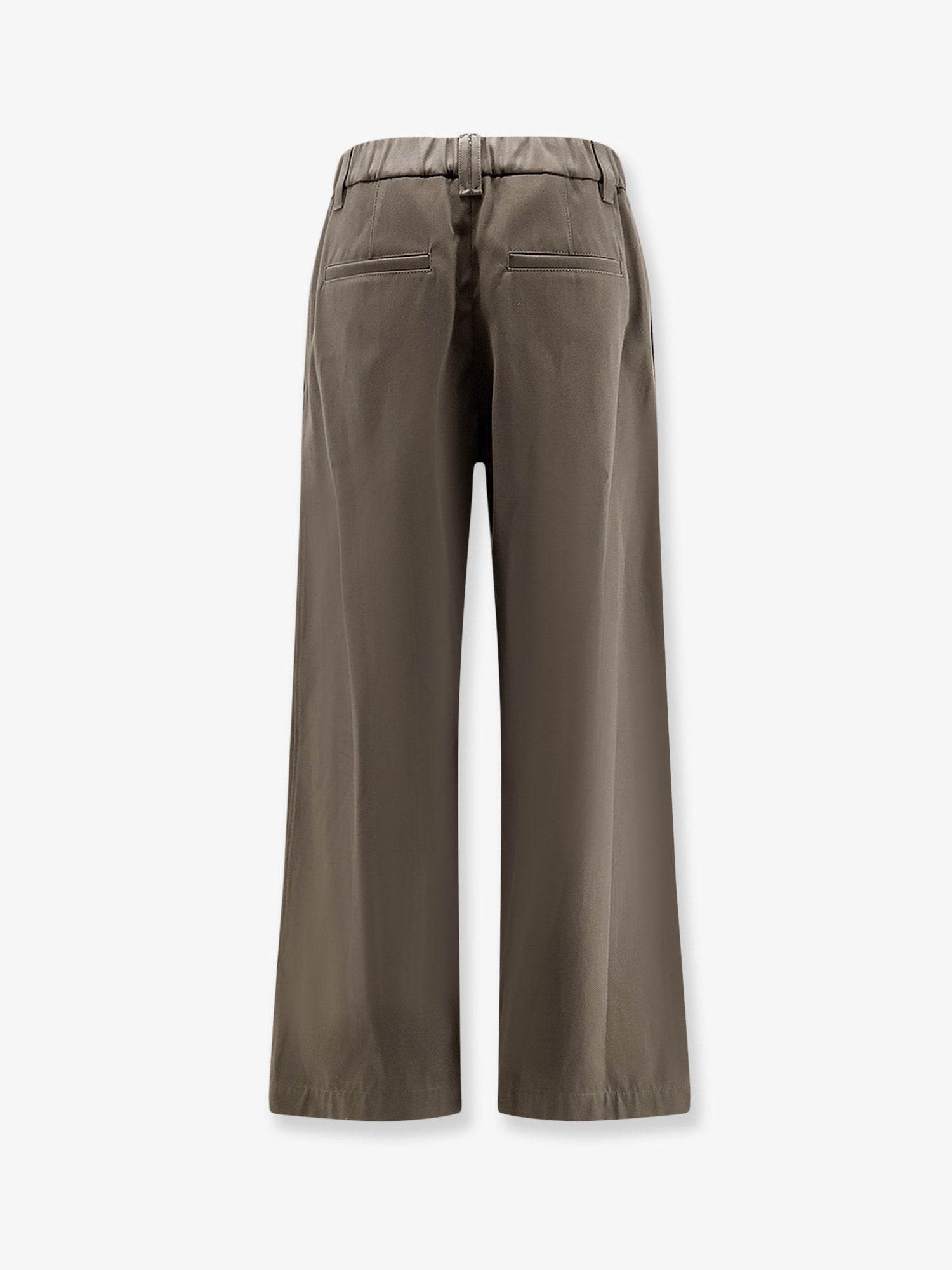 Brunello Cucinelli Women Cotton Trousers With Elastic And Monili Detail BRUNELLO CUCINELLI