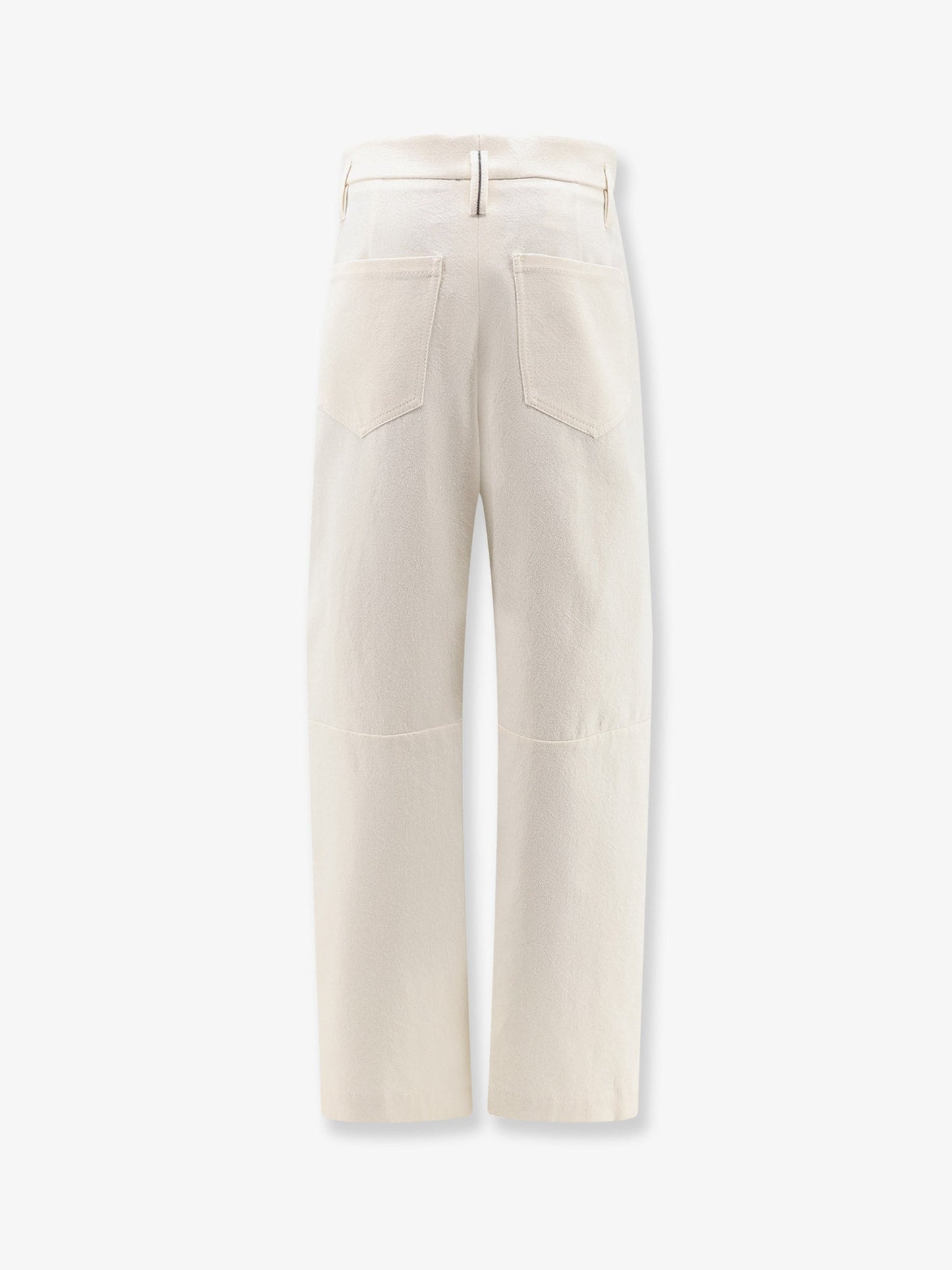 Brunello Cucinelli Women Baggy Wrinkled Wool And Cotton Trousers BRUNELLO CUCINELLI