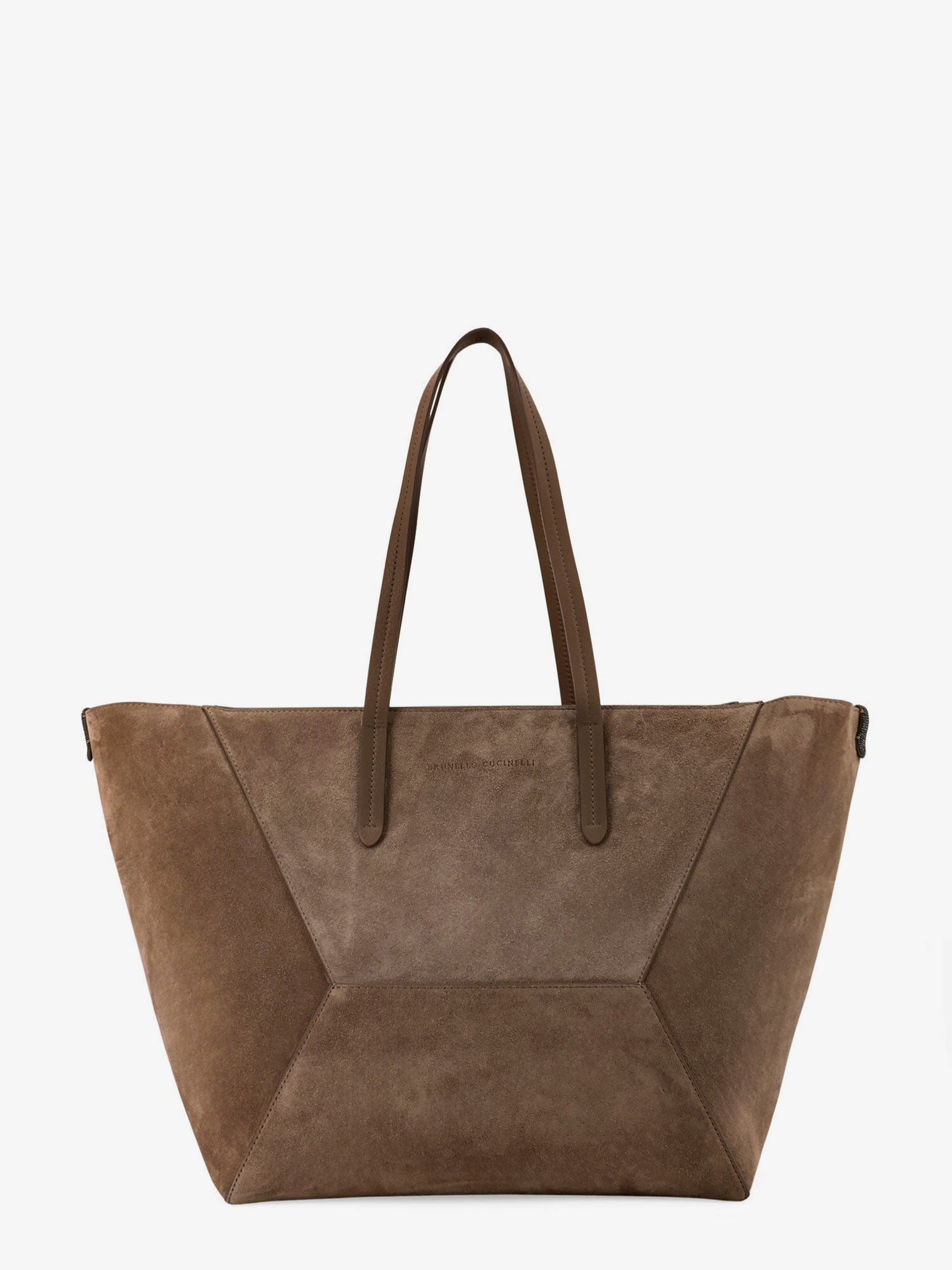 Brunello Cucinelli Women Bc Duo Suede Shoulder Bag With Engraved Logo BRUNELLO CUCINELLI