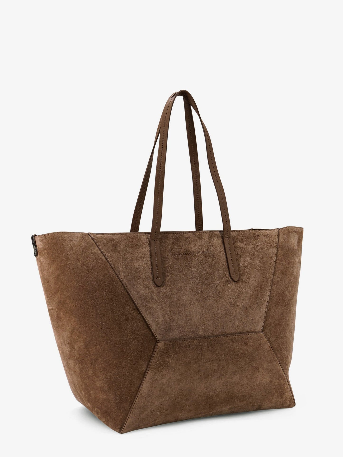 Brunello Cucinelli Women Bc Duo Suede Shoulder Bag With Engraved Logo BRUNELLO CUCINELLI