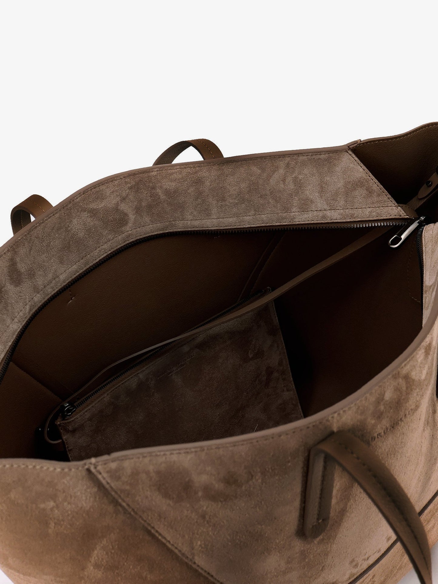 Brunello Cucinelli Women Bc Duo Suede Shoulder Bag With Engraved Logo BRUNELLO CUCINELLI