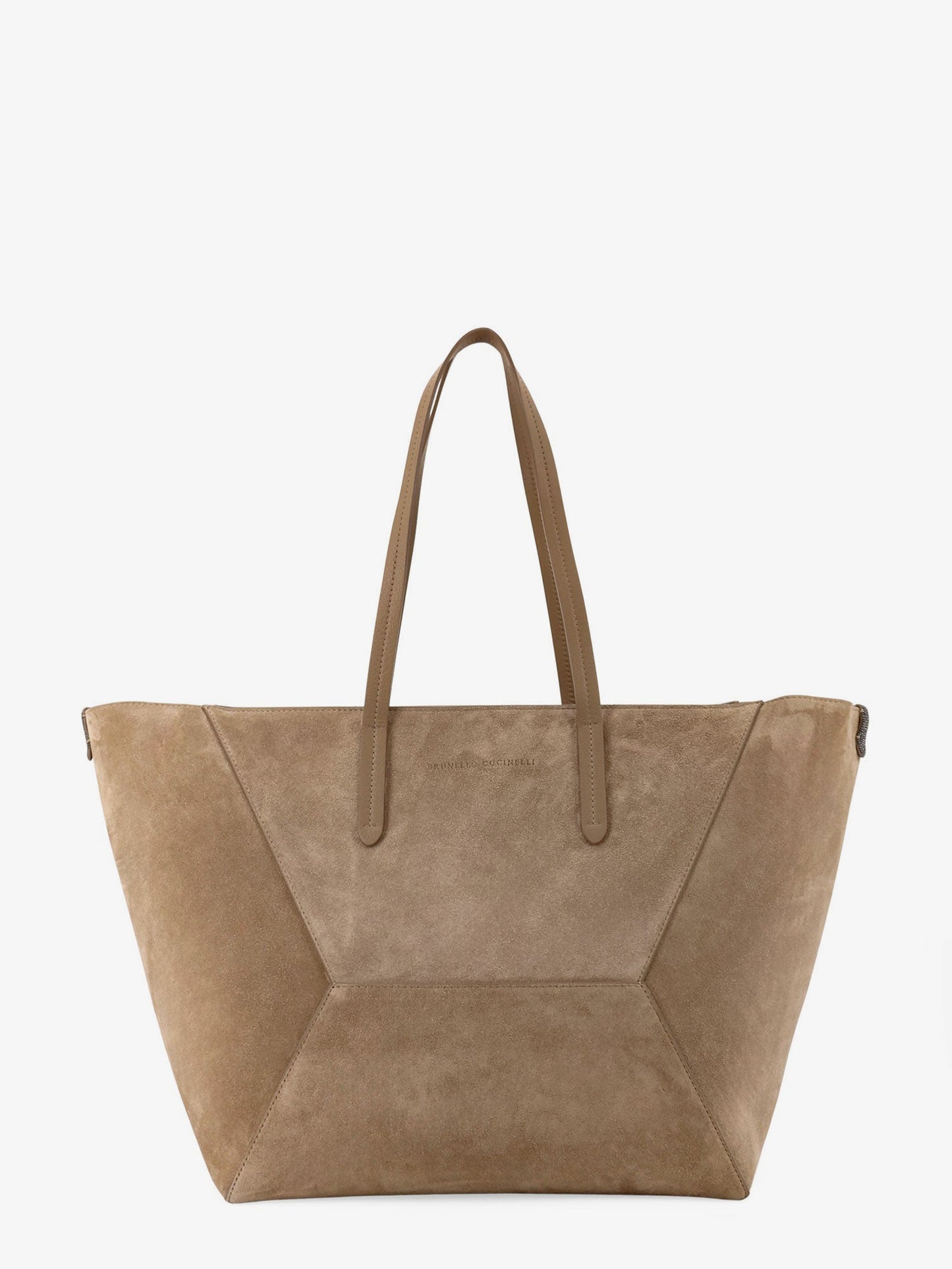 Brunello Cucinelli Women Bc Duo Suede Shoulder Bag With Engraved Logo BRUNELLO CUCINELLI