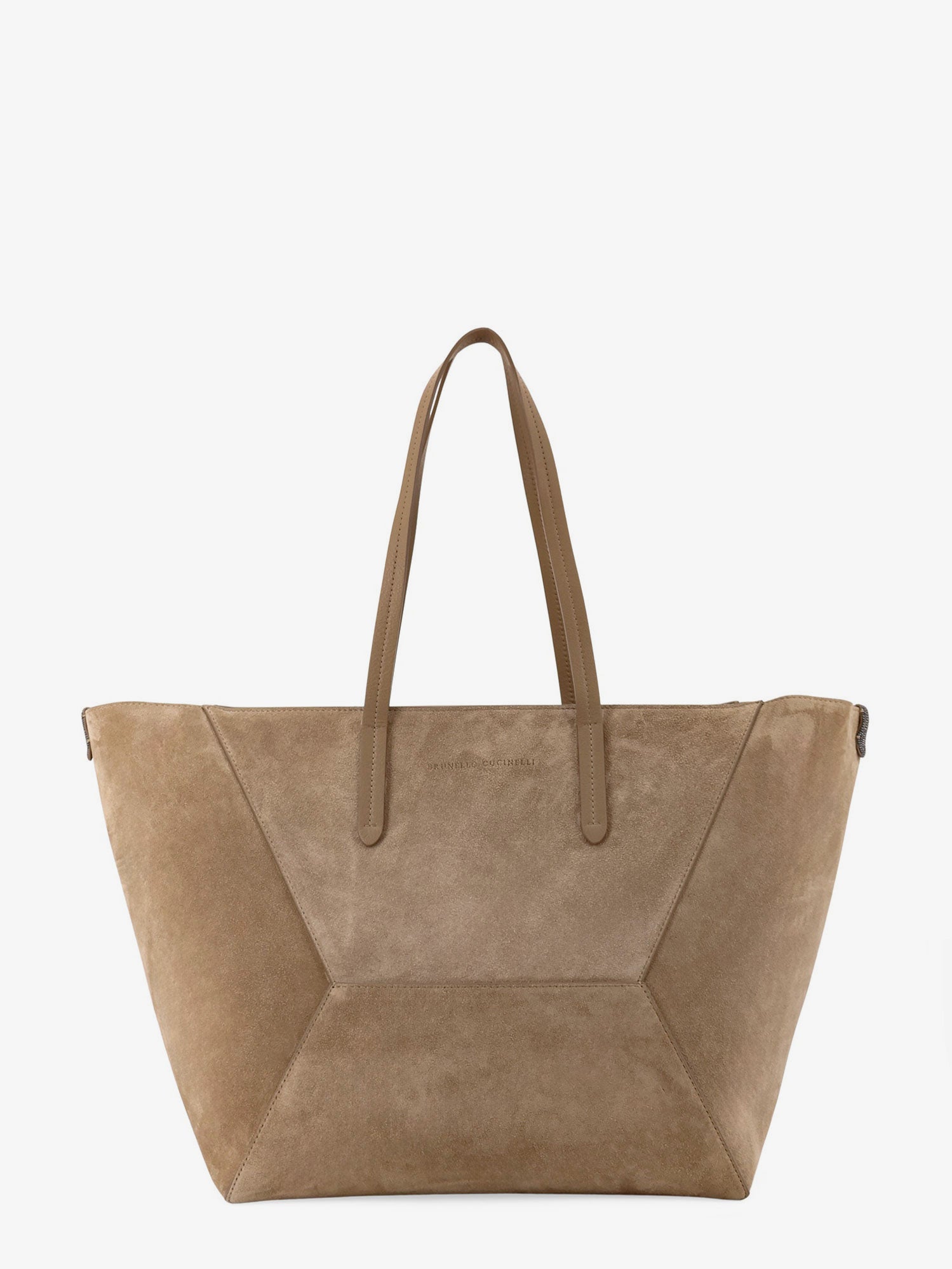 Brunello Cucinelli Women Bc Duo Suede Shoulder Bag With Engraved Logo BRUNELLO CUCINELLI