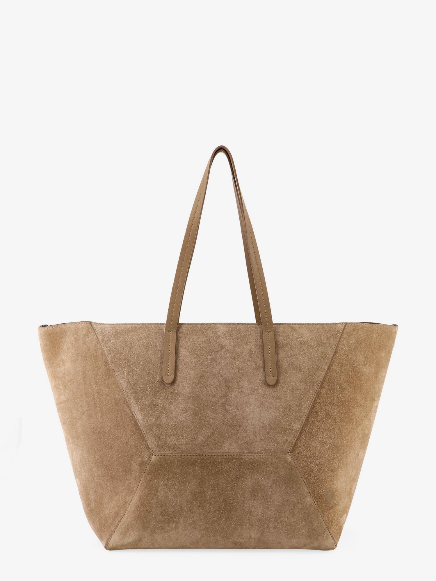Brunello Cucinelli Women Bc Duo Suede Shoulder Bag With Engraved Logo BRUNELLO CUCINELLI
