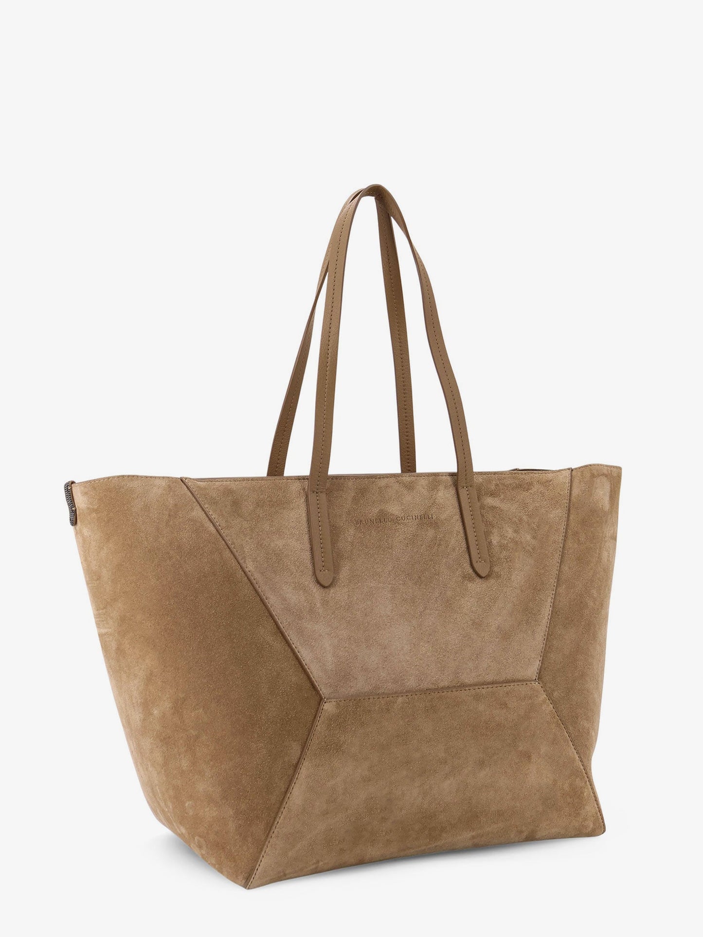 Brunello Cucinelli Women Bc Duo Suede Shoulder Bag With Engraved Logo BRUNELLO CUCINELLI
