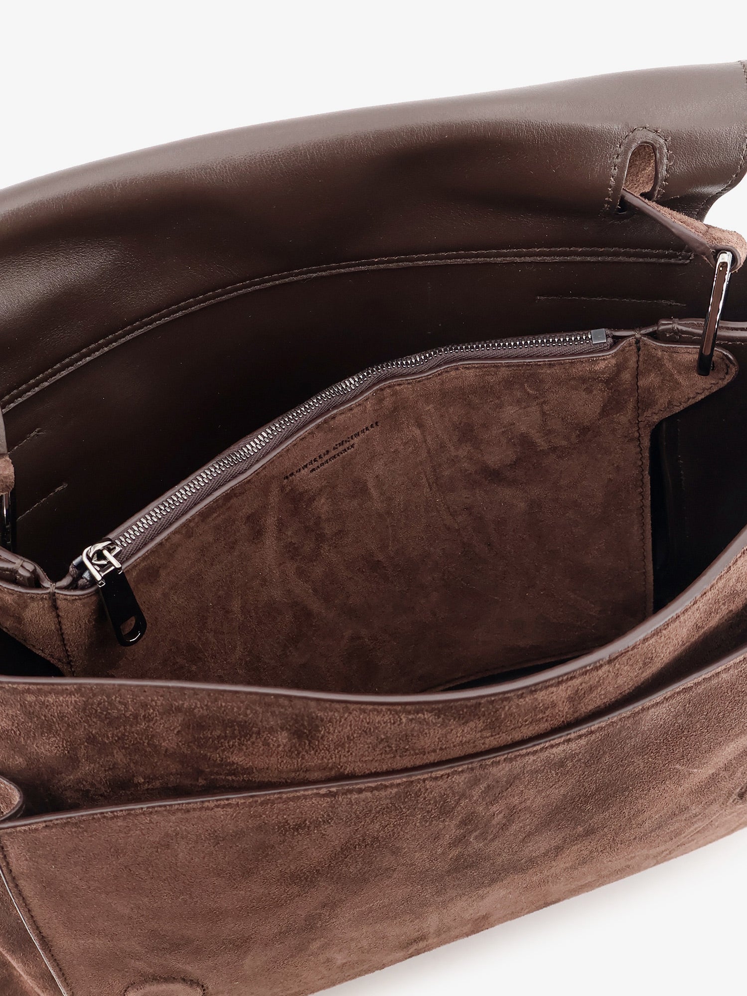 Brunello Cucinelli Women Suede Crossbody Bag With Monili Details BRUNELLO CUCINELLI