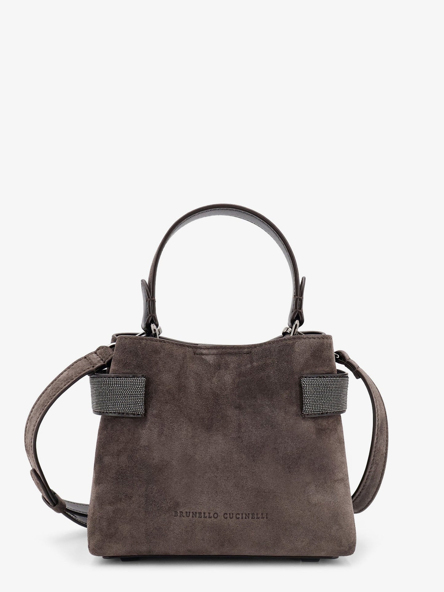 Brunello Cucinelli Women Suede Crossbody Bag With Monili Detail BRUNELLO CUCINELLI
