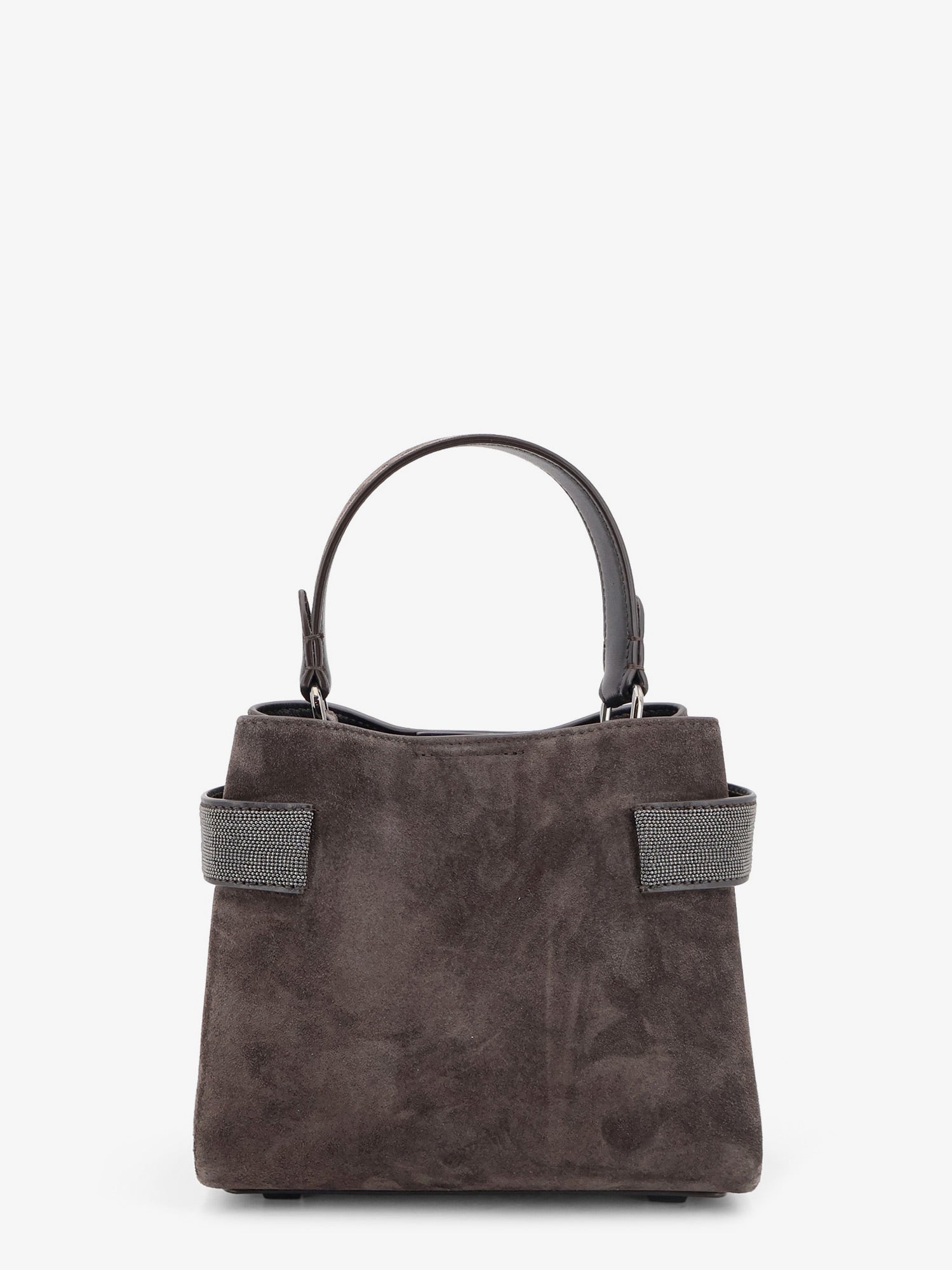 Brunello Cucinelli Women Suede Crossbody Bag With Monili Detail BRUNELLO CUCINELLI