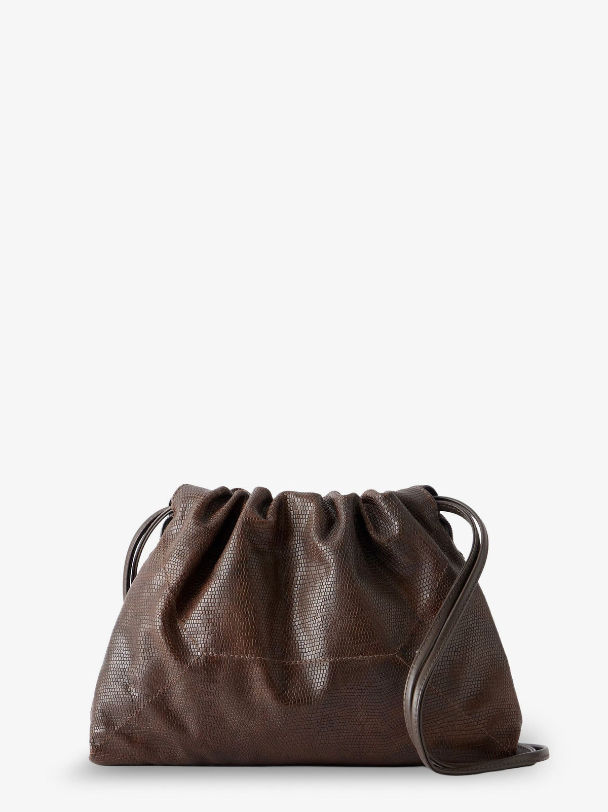 Brunello Cucinelli Women Reptile Print Leather Crossbody Bag BRUNELLO CUCINELLI