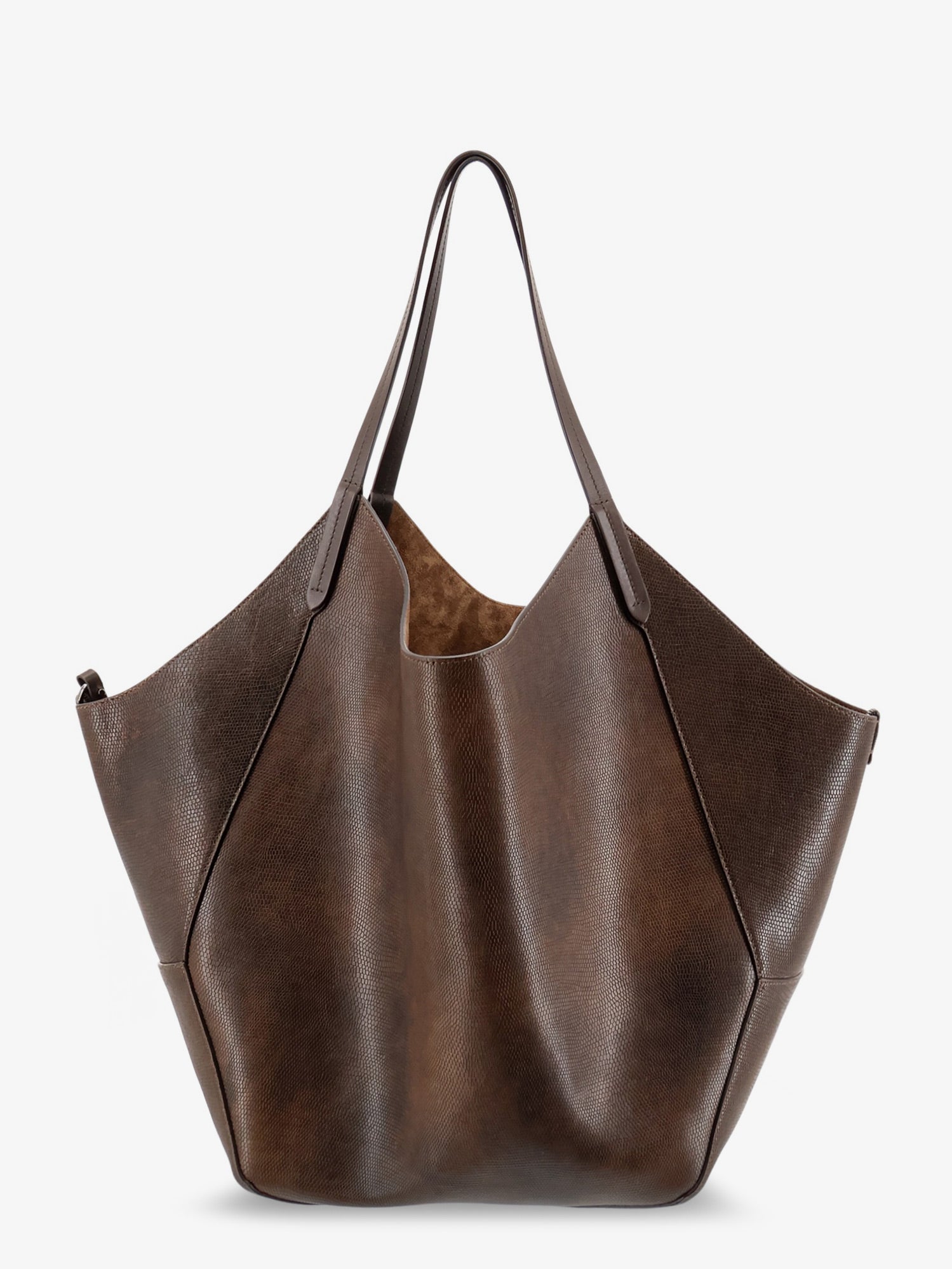 Brunello Cucinelli Women Leather Shopping Bag With Side Monili Detail BRUNELLO CUCINELLI