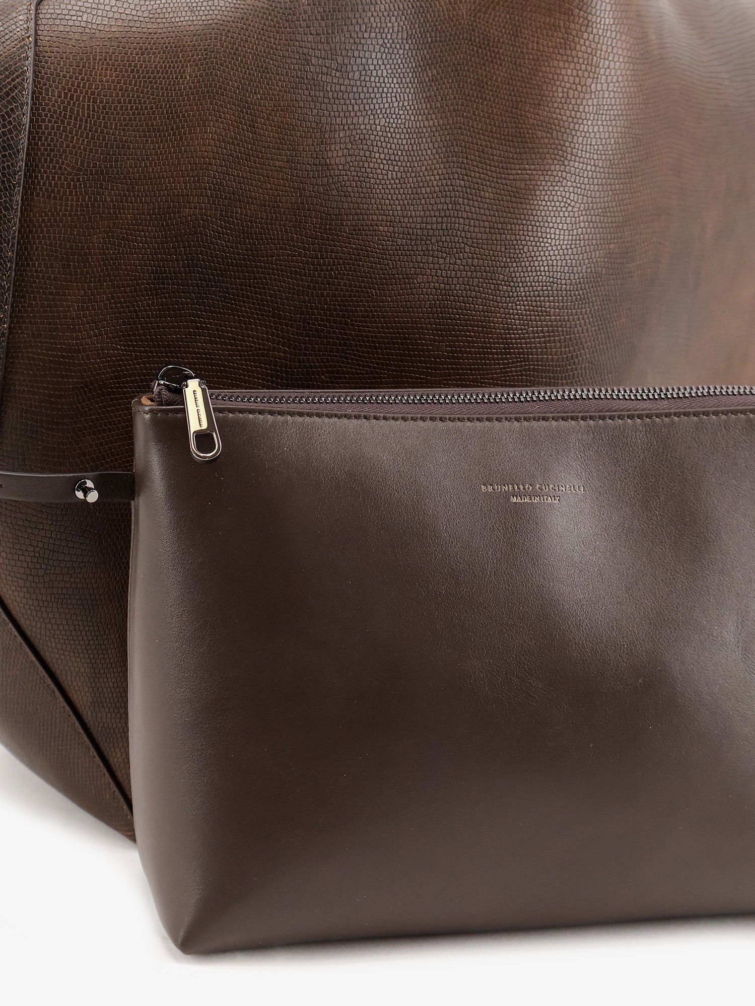 Brunello Cucinelli Women Leather Shopping Bag With Side Monili Detail BRUNELLO CUCINELLI
