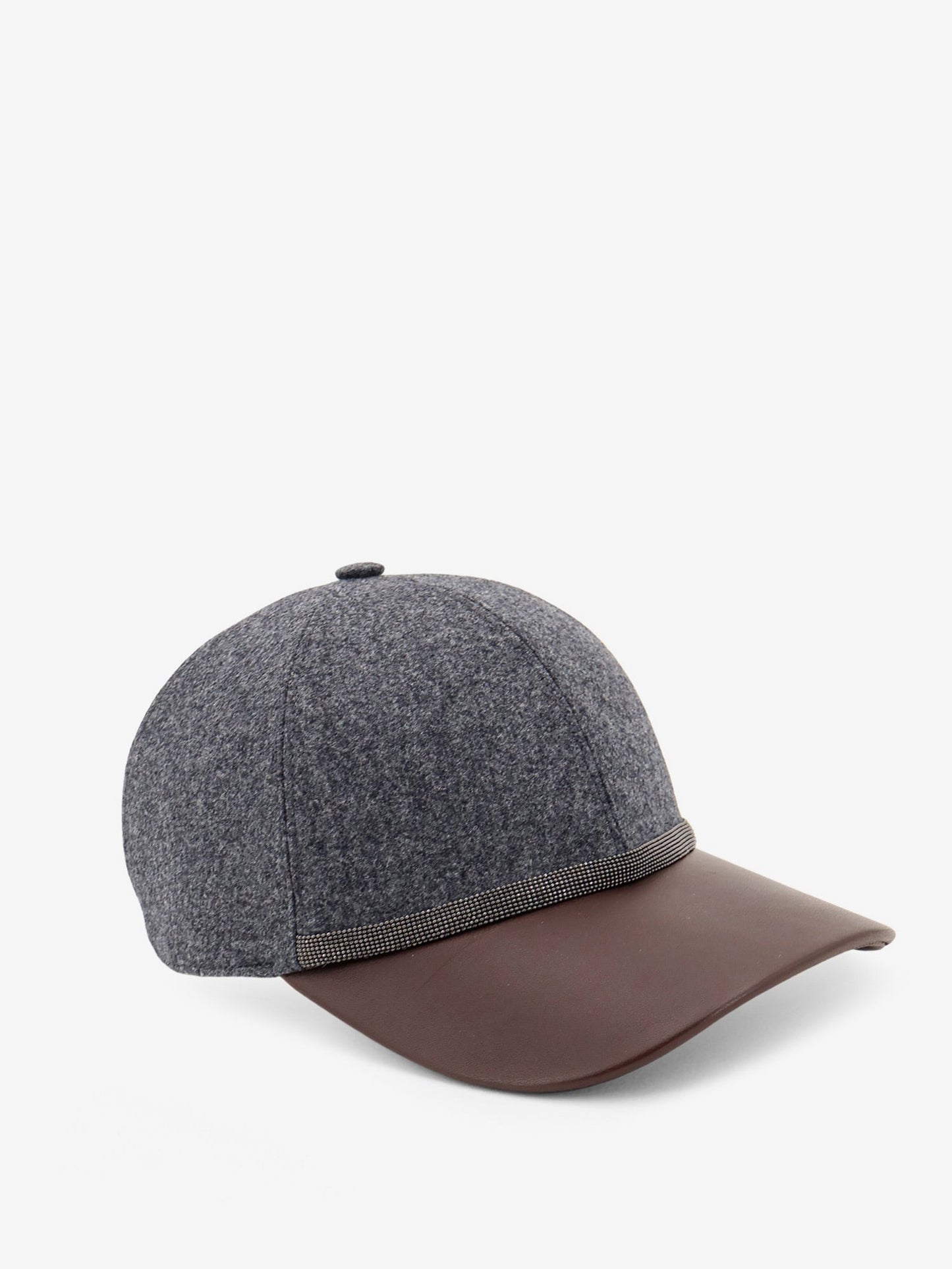 Brunello Cucinelli Women Wool Hat With Monili Detail BRUNELLO CUCINELLI