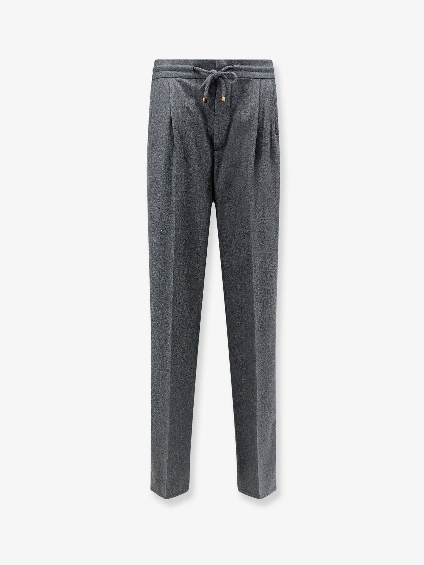 Brunello Cucinelli Men Virgin Wool Trousers With Adjustable Drawstring BRUNELLO CUCINELLI