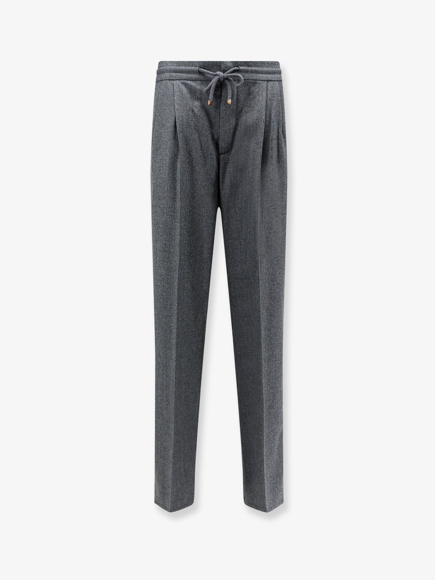 Brunello Cucinelli Men Virgin Wool Trousers With Adjustable Drawstring BRUNELLO CUCINELLI