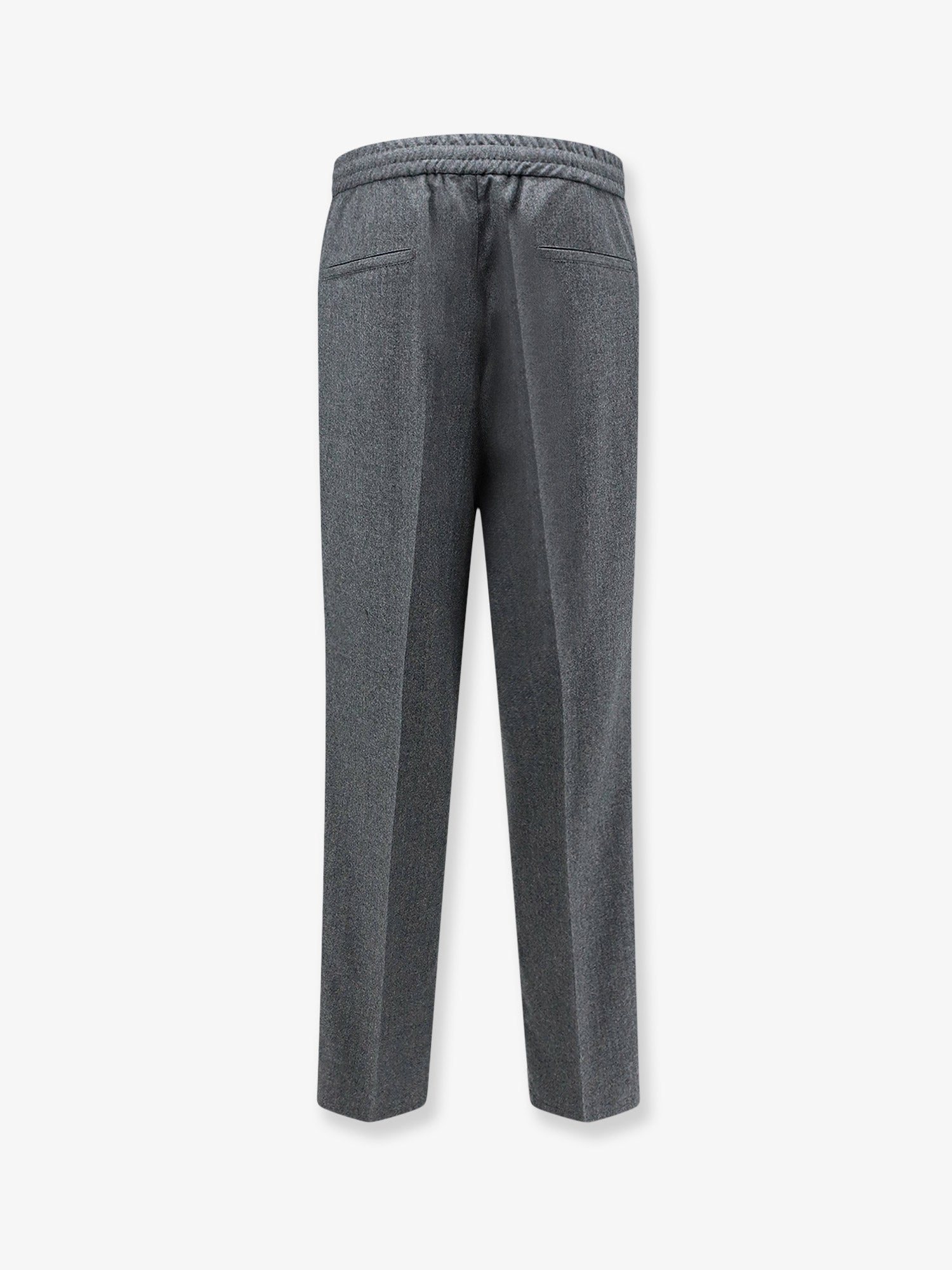 Brunello Cucinelli Men Virgin Wool Trousers With Adjustable Drawstring BRUNELLO CUCINELLI