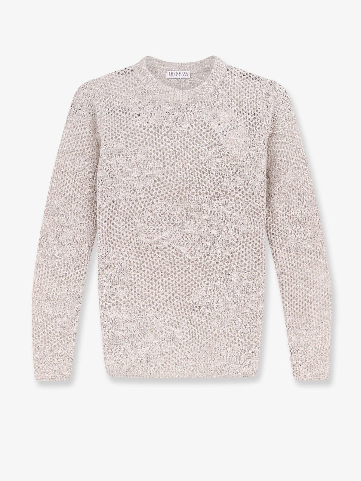 Brunello Cucinelli Women Mohair And Virgin Wool Blend Sweater With All-Over Dazzling Detail BRUNELLO CUCINELLI