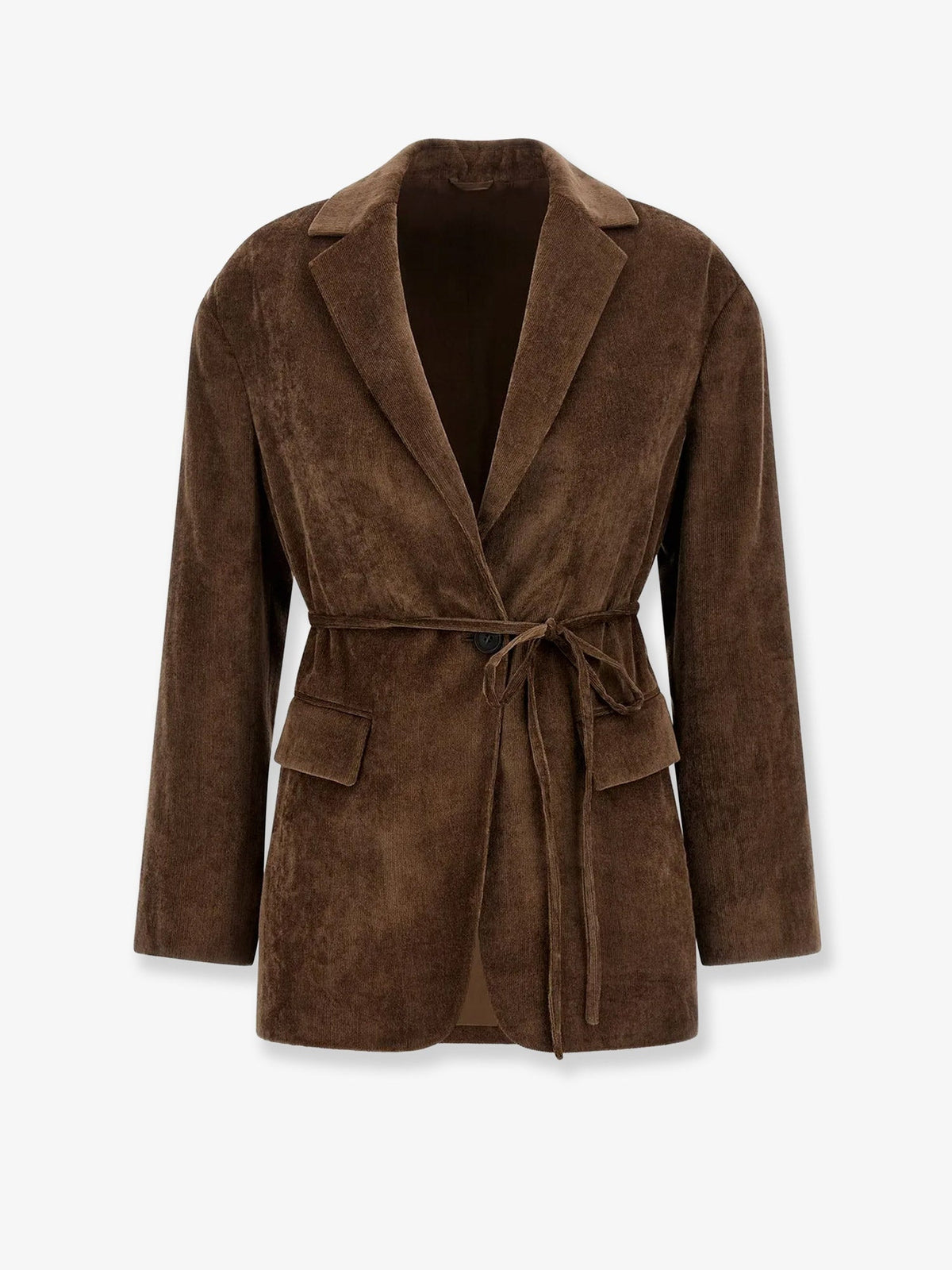 Brunello Cucinelli Women Corduroy Blazer With Belt BRUNELLO CUCINELLI