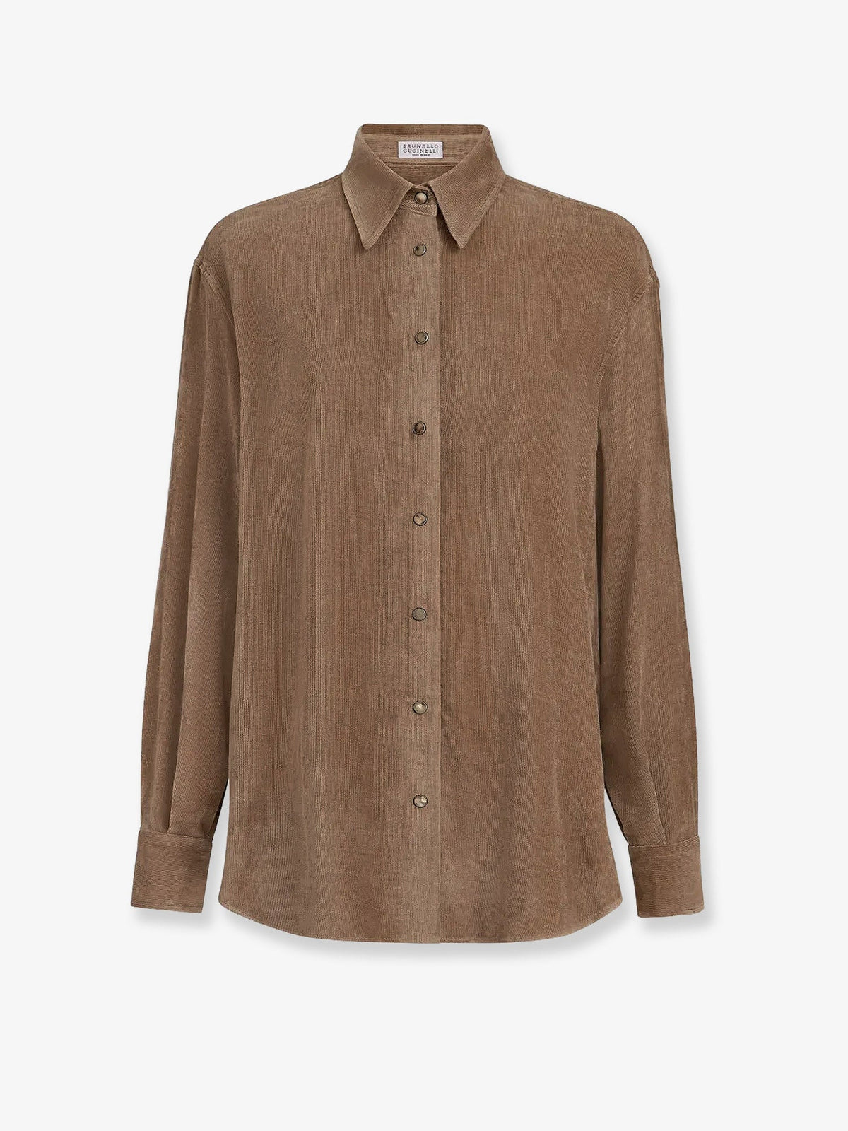 Brunello Cucinelli Women Fluid Corduroy Shirt With Monili BRUNELLO CUCINELLI