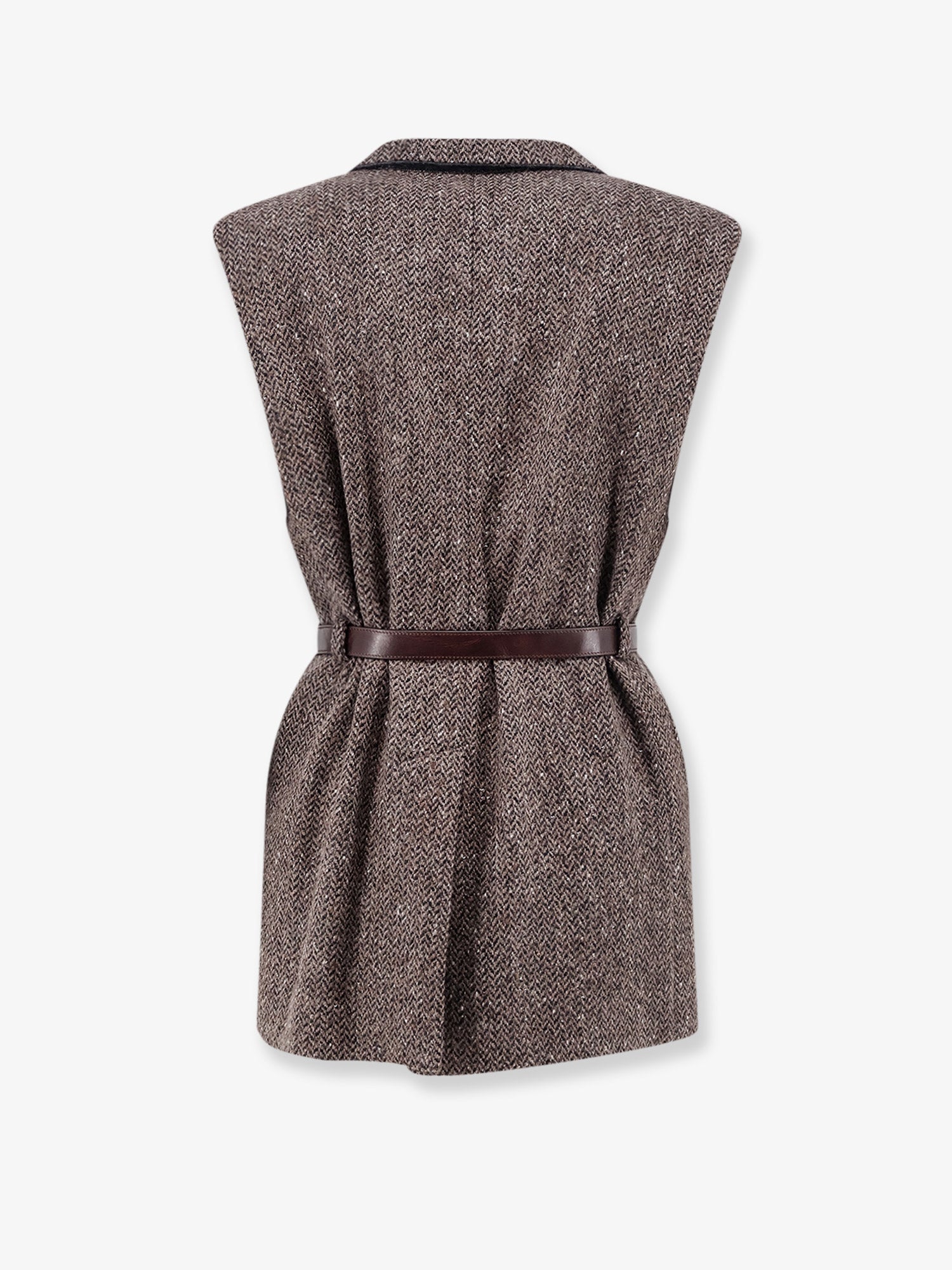 Brunello Cucinelli Women Sleeveless Blazer With Belt BRUNELLO CUCINELLI