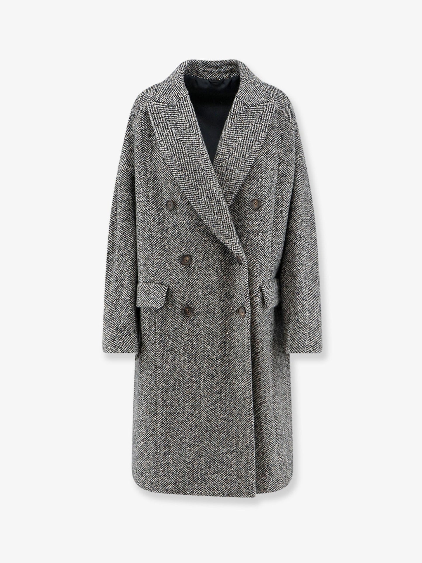 Brunello Cucinelli Women Virgin Wool And Alpaca Overcoat BRUNELLO CUCINELLI