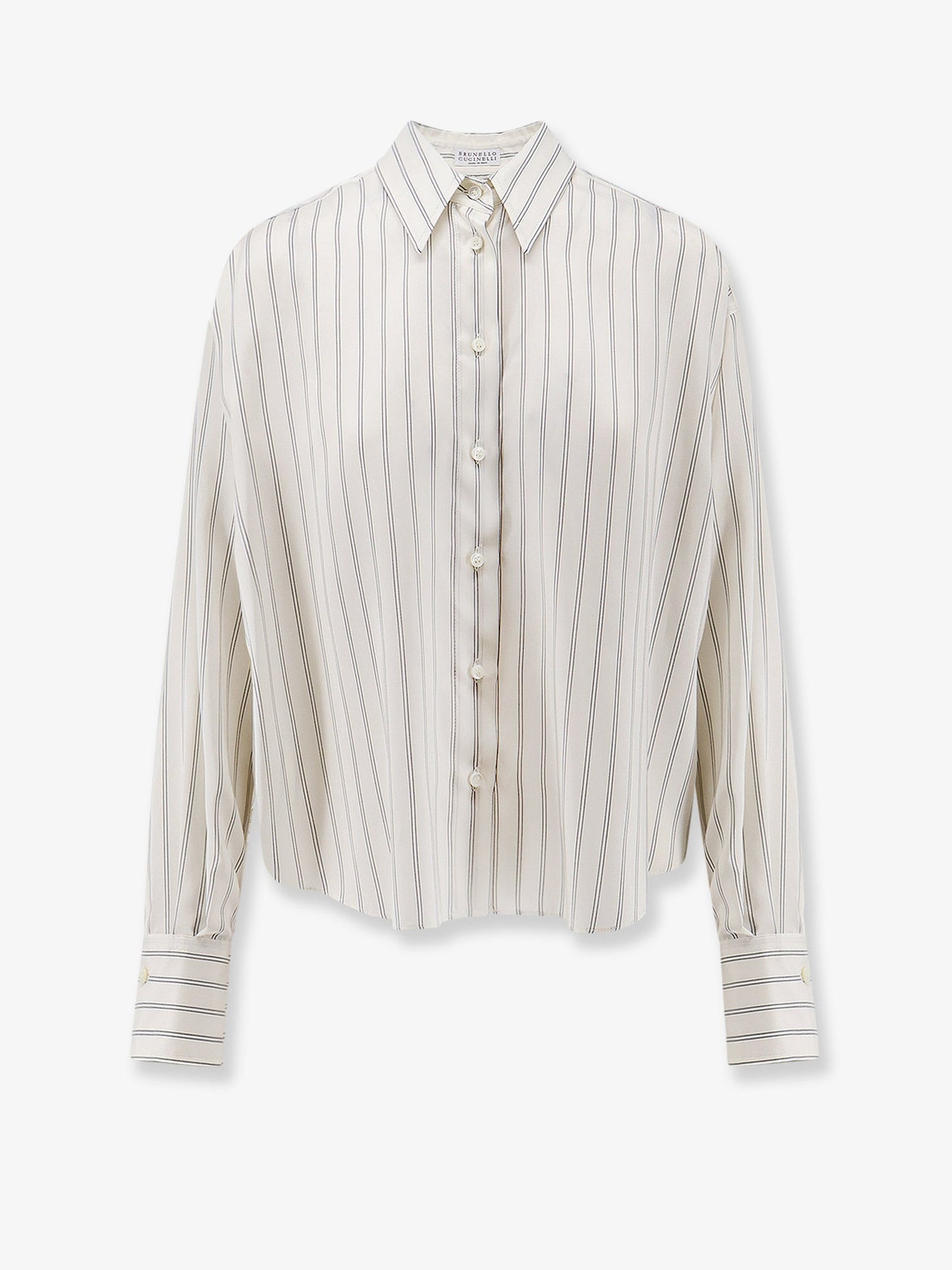 Brunello Cucinelli Women Striped Silk Shirt BRUNELLO CUCINELLI
