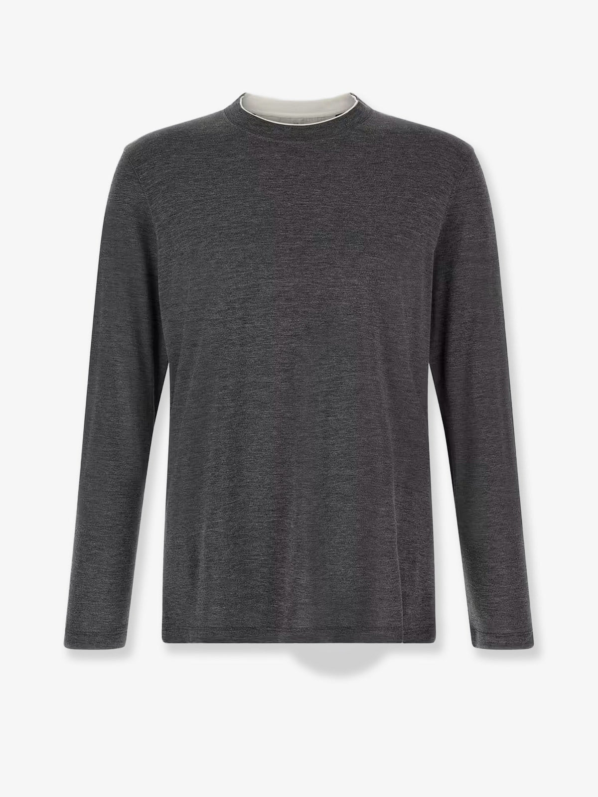 Brunello Cucinelli Men Silk And Cotton Blend T-Shirt BRUNELLO CUCINELLI