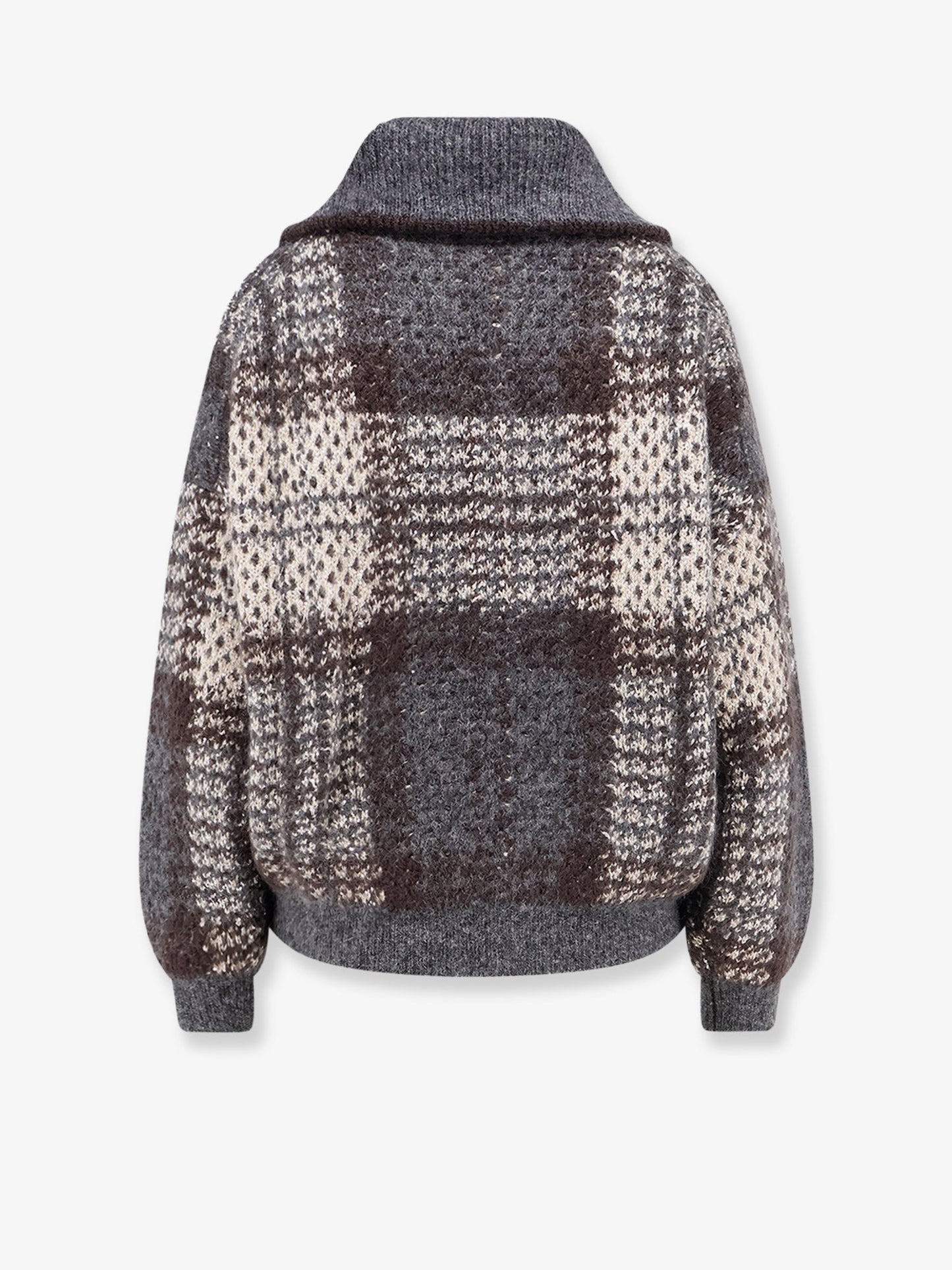 Brunello Cucinelli Women Cardigan With Intarsia And Micro-Sequin Embroidery BRUNELLO CUCINELLI