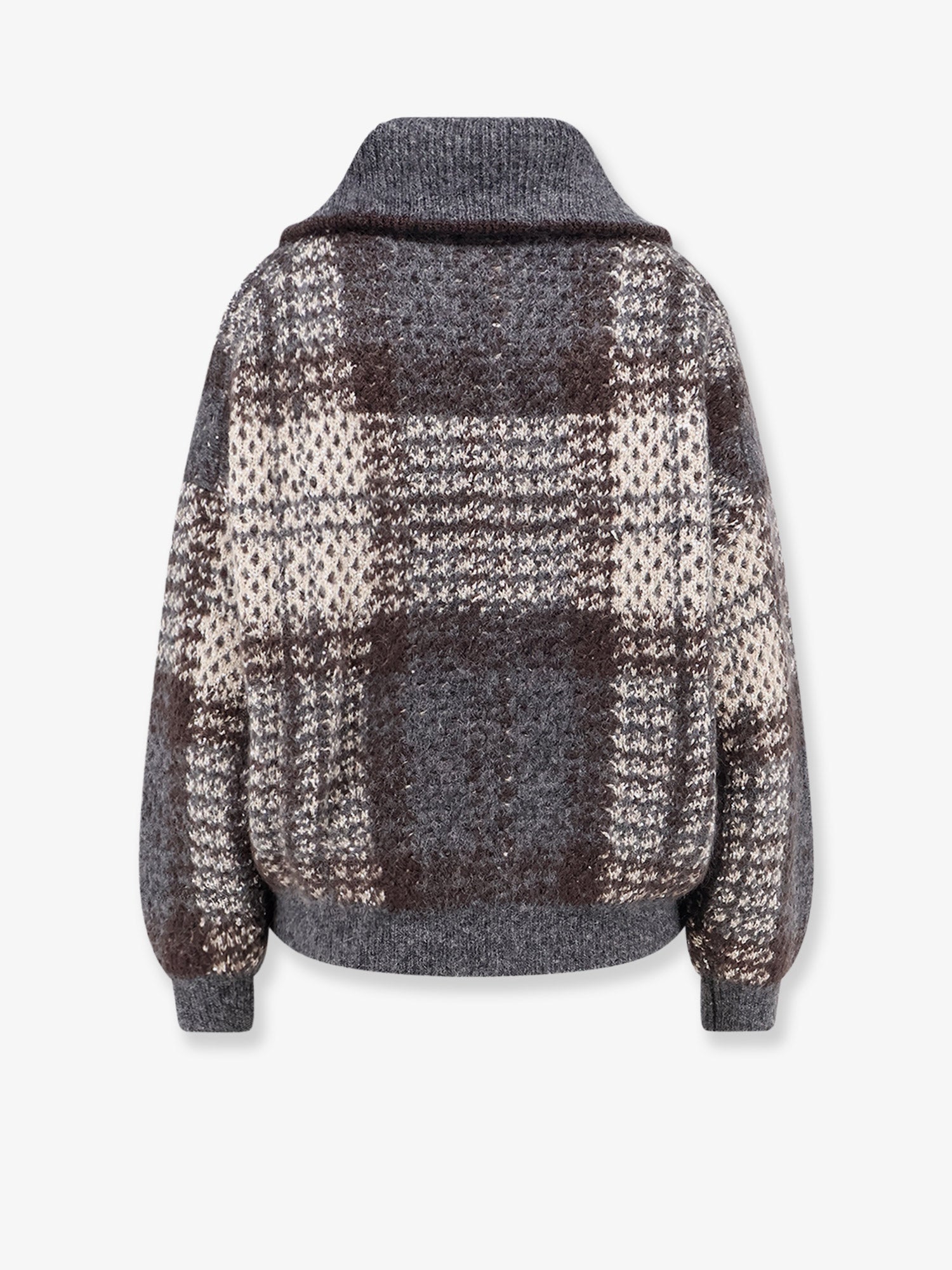 Brunello Cucinelli Women Cardigan With Intarsia And Micro-Sequin Embroidery BRUNELLO CUCINELLI