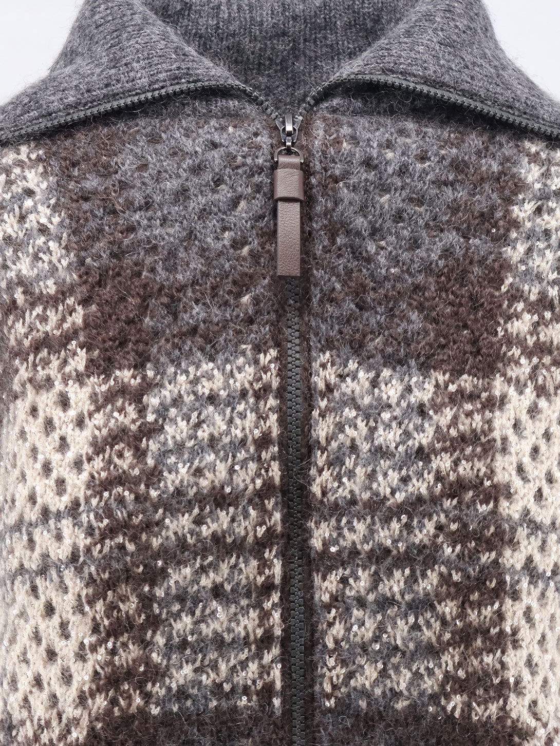 Brunello Cucinelli Women Cardigan With Intarsia And Micro-Sequin Embroidery BRUNELLO CUCINELLI