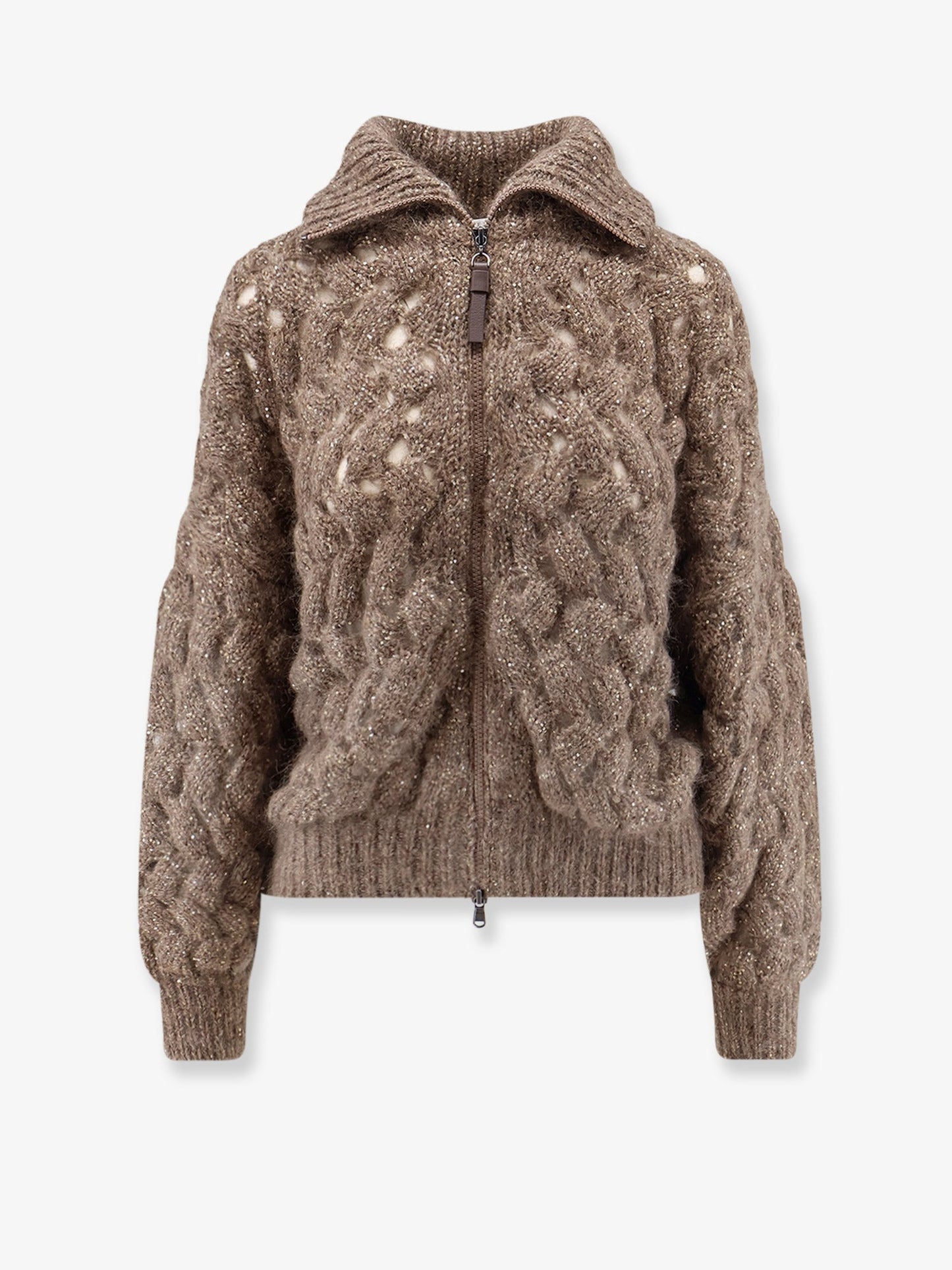 Brunello Cucinelli Women Perforated Cardigan With Micro-Sequins BRUNELLO CUCINELLI