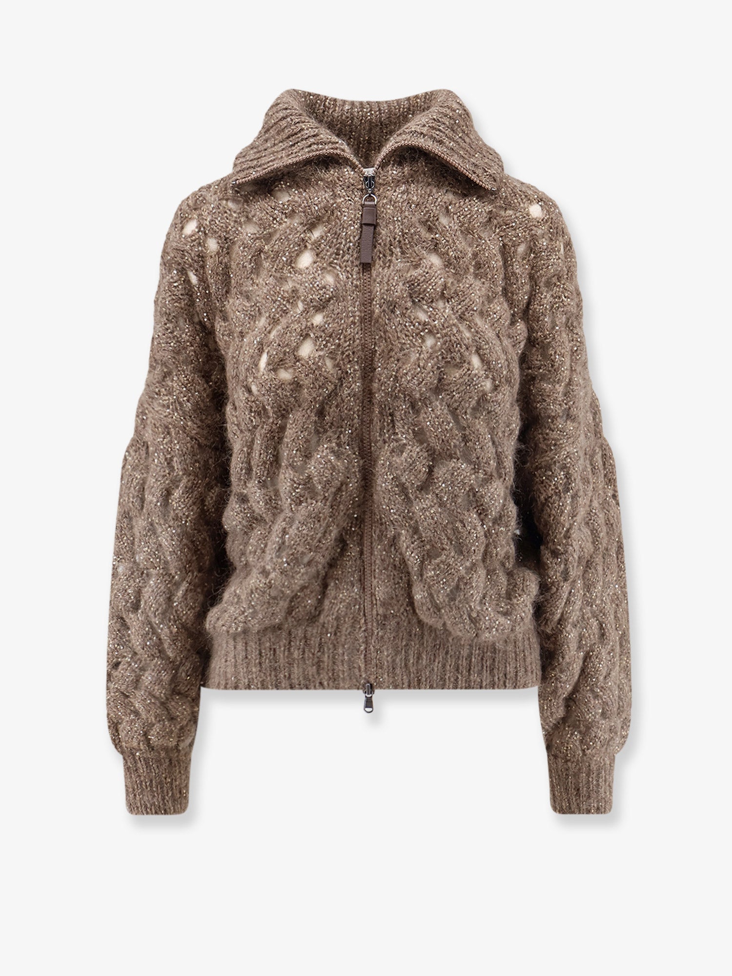 Brunello Cucinelli Women Perforated Cardigan With Micro-Sequins BRUNELLO CUCINELLI