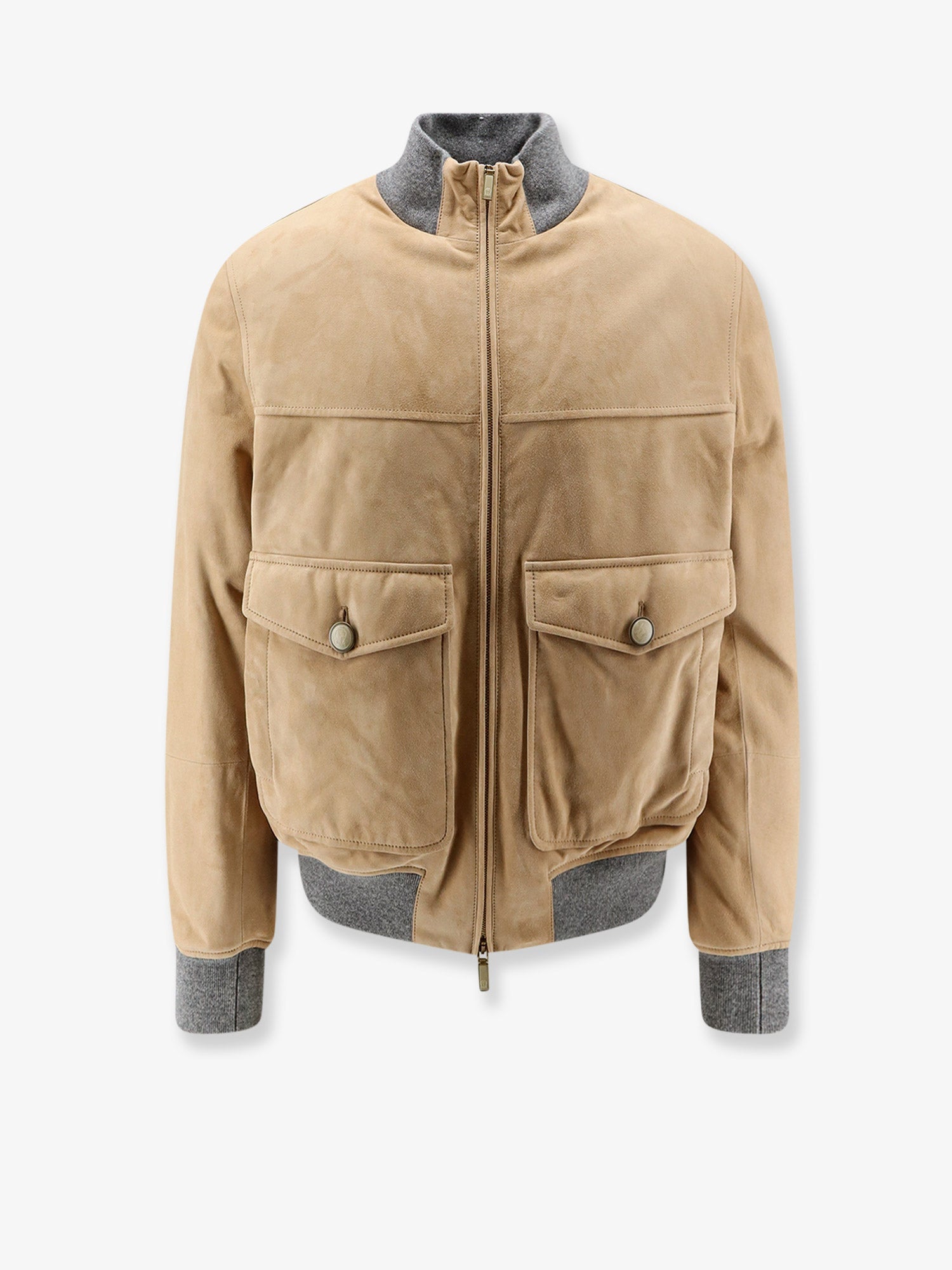 Brunello Cucinelli Men Padded Suede Jacket BRUNELLO CUCINELLI