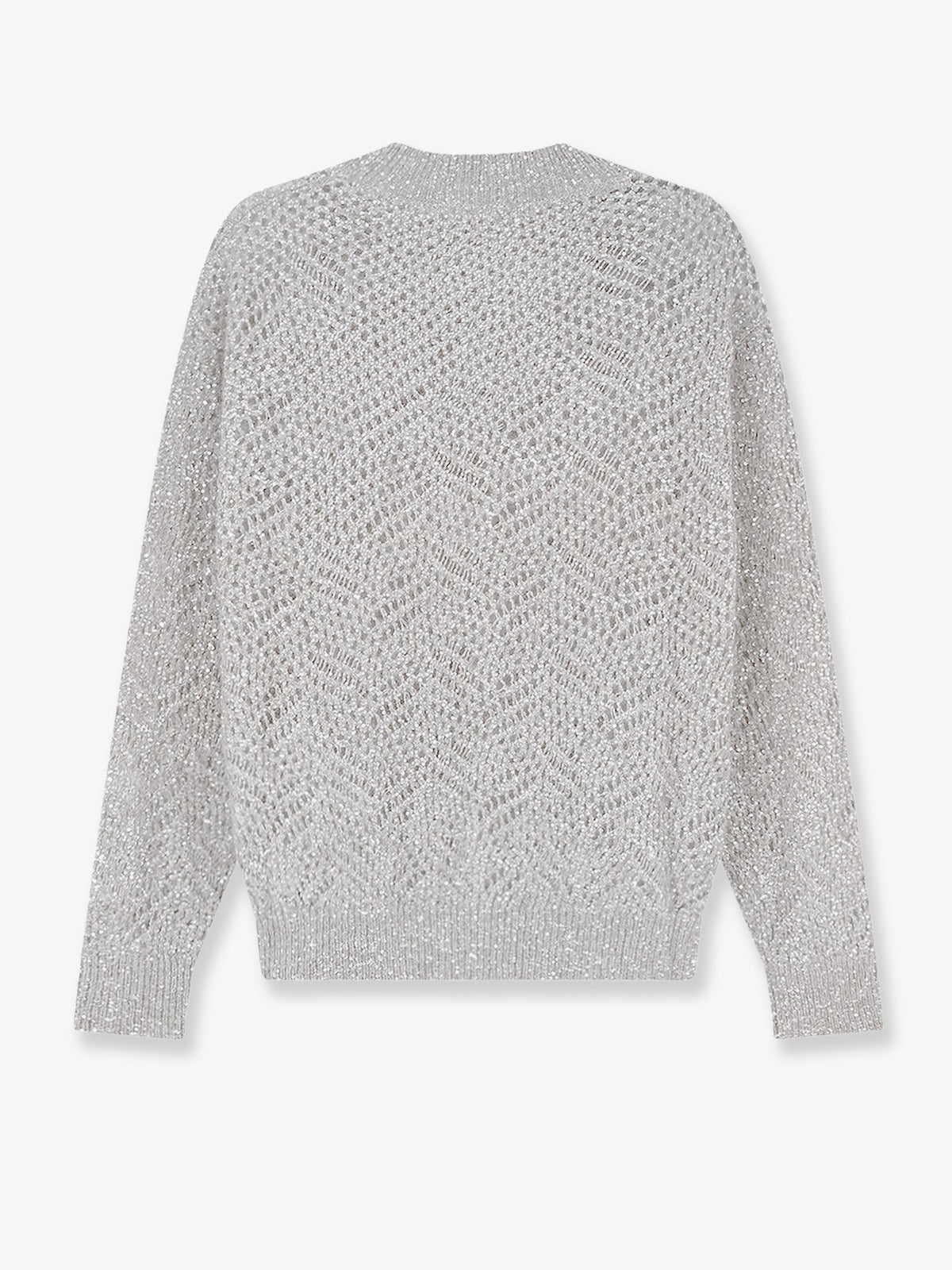 Brunello Cucinelli Women Mohair Blend Sweater With Dazzling Pattern BRUNELLO CUCINELLI