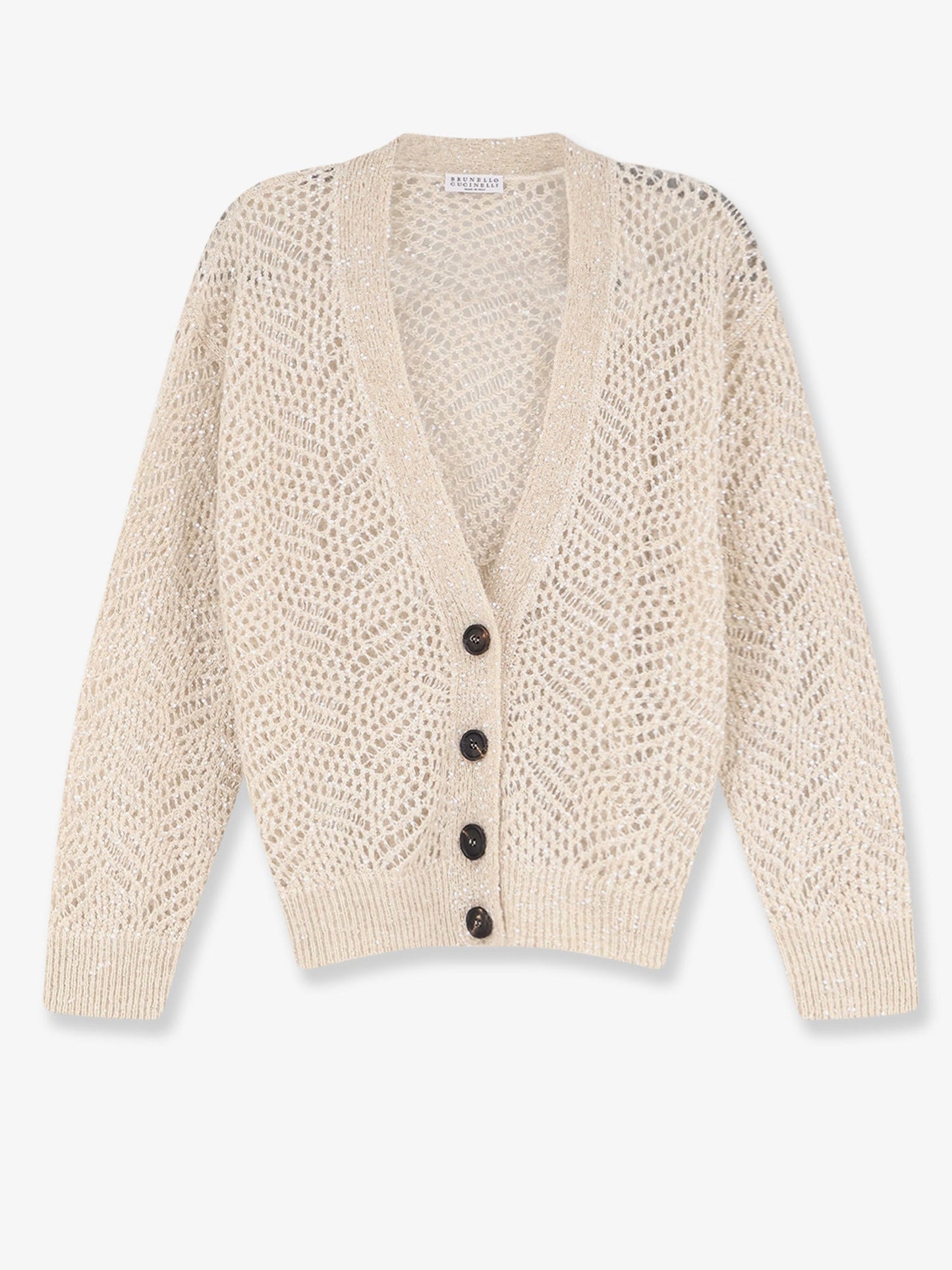 Brunello Cucinelli Women Mohair Blend Cardigan With Iconic Dazzling Motif BRUNELLO CUCINELLI