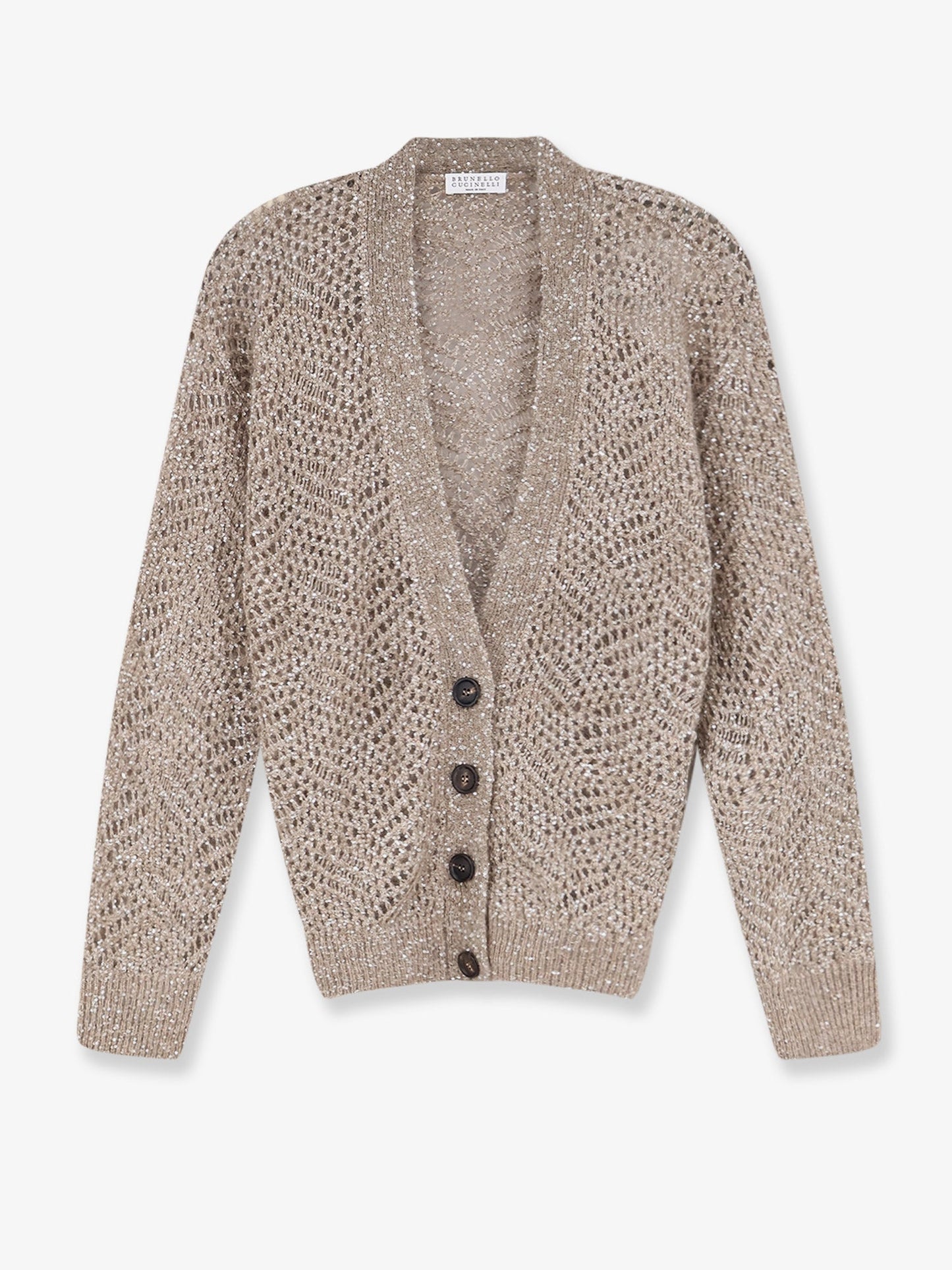 Brunello Cucinelli Women Mohair Blend Cardigan With Iconic Dazzling Motif BRUNELLO CUCINELLI
