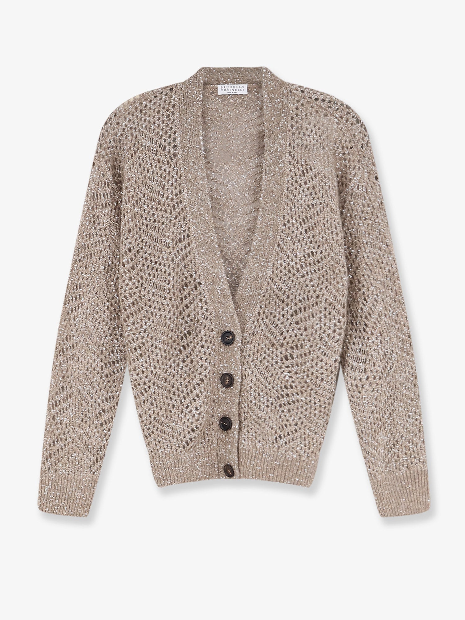 Brunello Cucinelli Women Mohair Blend Cardigan With Iconic Dazzling Motif BRUNELLO CUCINELLI