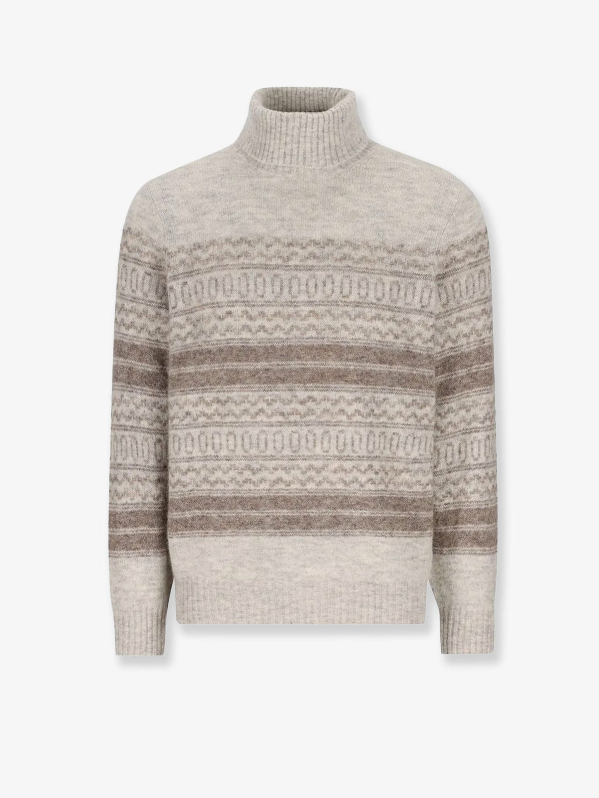 Brunello Cucinelli Men Nordic Jacquard Alpaca, Cashmere And Wool Blend Sweater BRUNELLO CUCINELLI