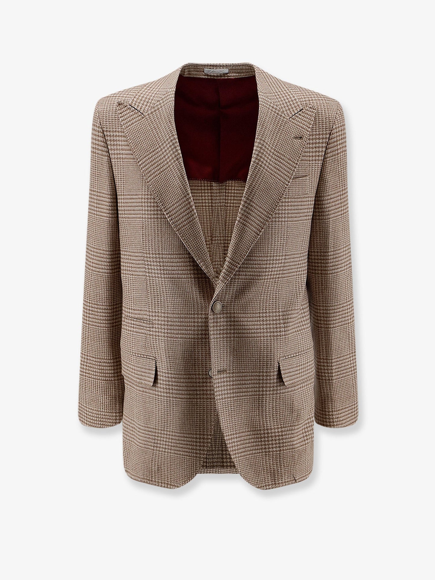 Brunello Cucinelli Men Single-Breasted Wool And Cashmere Blazer BRUNELLO CUCINELLI