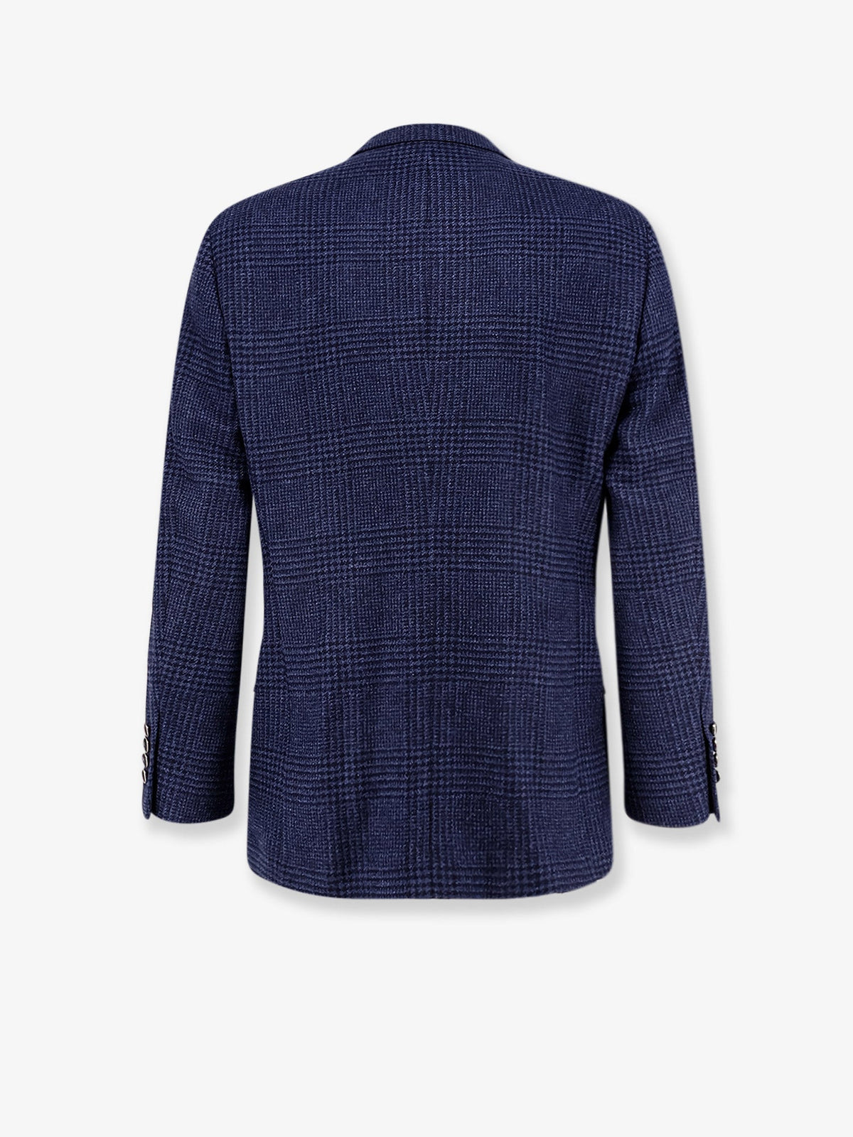 Brunello Cucinelli Men Wool And Cashmere Blend Suit With Prince Of Wales Pattern BRUNELLO CUCINELLI