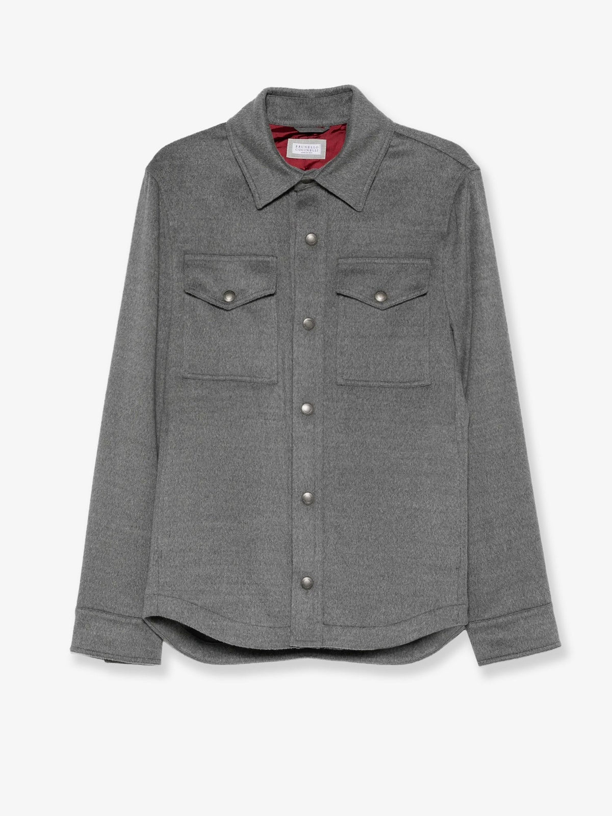Brunello Cucinelli Men Outerwear Lightweight Virgin Wool Cloth Shirt BRUNELLO CUCINELLI