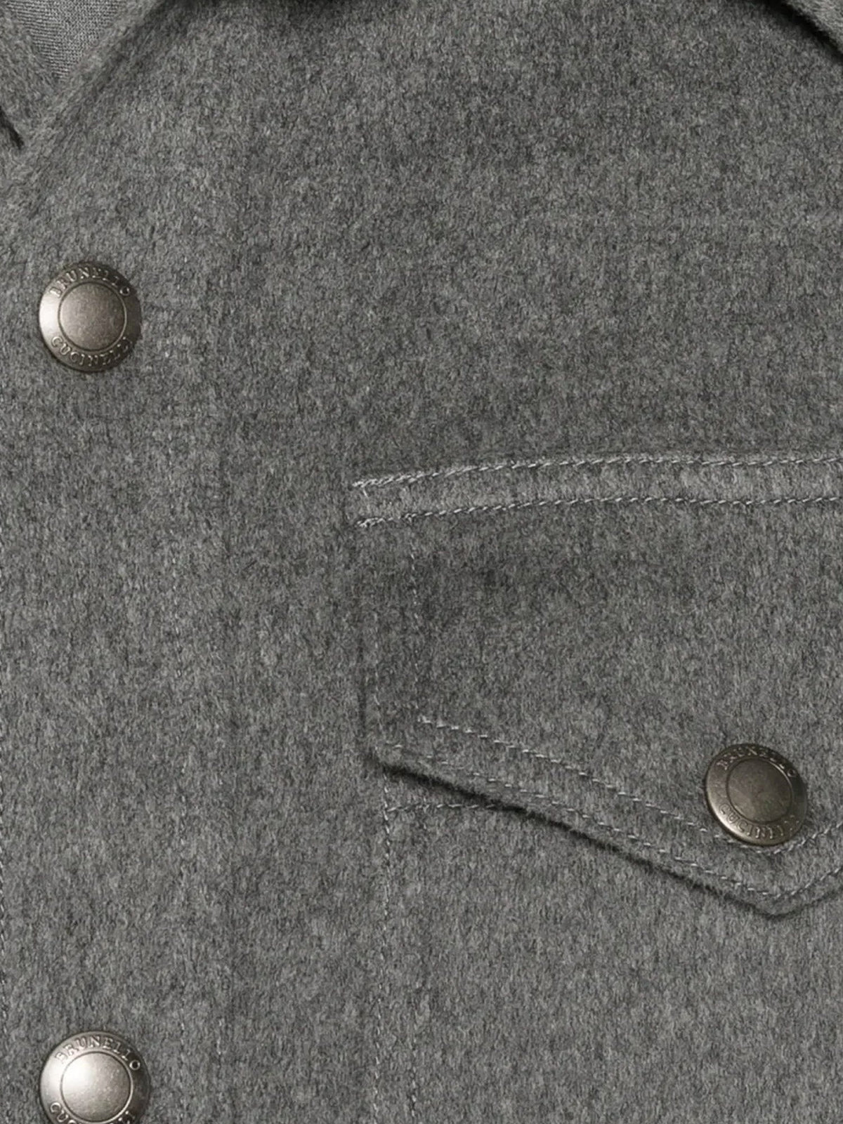 Brunello Cucinelli Men Outerwear Lightweight Virgin Wool Cloth Shirt BRUNELLO CUCINELLI
