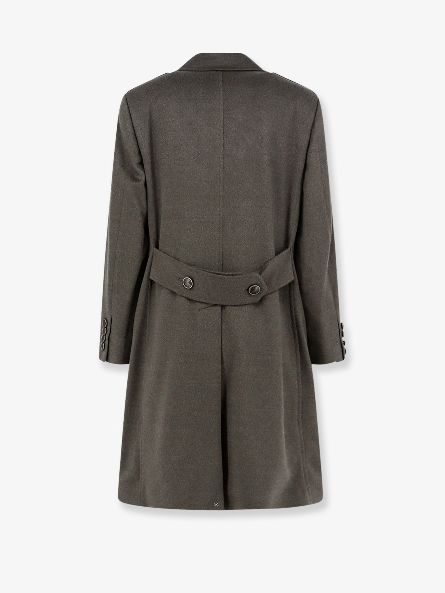 Brunello Cucinelli Men Double-Breasted Virgin Wool Coat BRUNELLO CUCINELLI