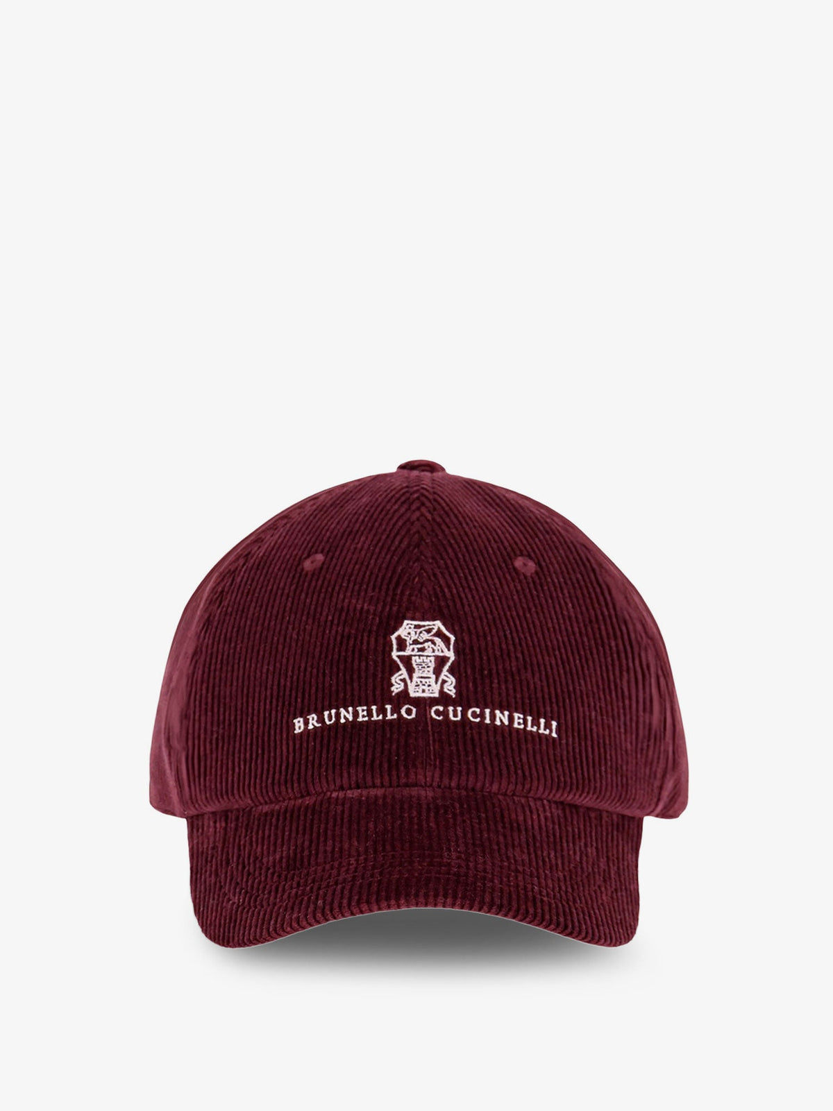 Brunello Cucinelli Men Corduroy Hat With Embroidered Logo BRUNELLO CUCINELLI