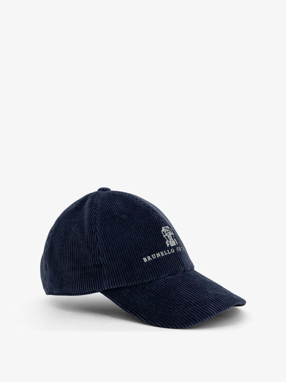Brunello Cucinelli Men Corduroy Hat With Embroidered Logo BRUNELLO CUCINELLI