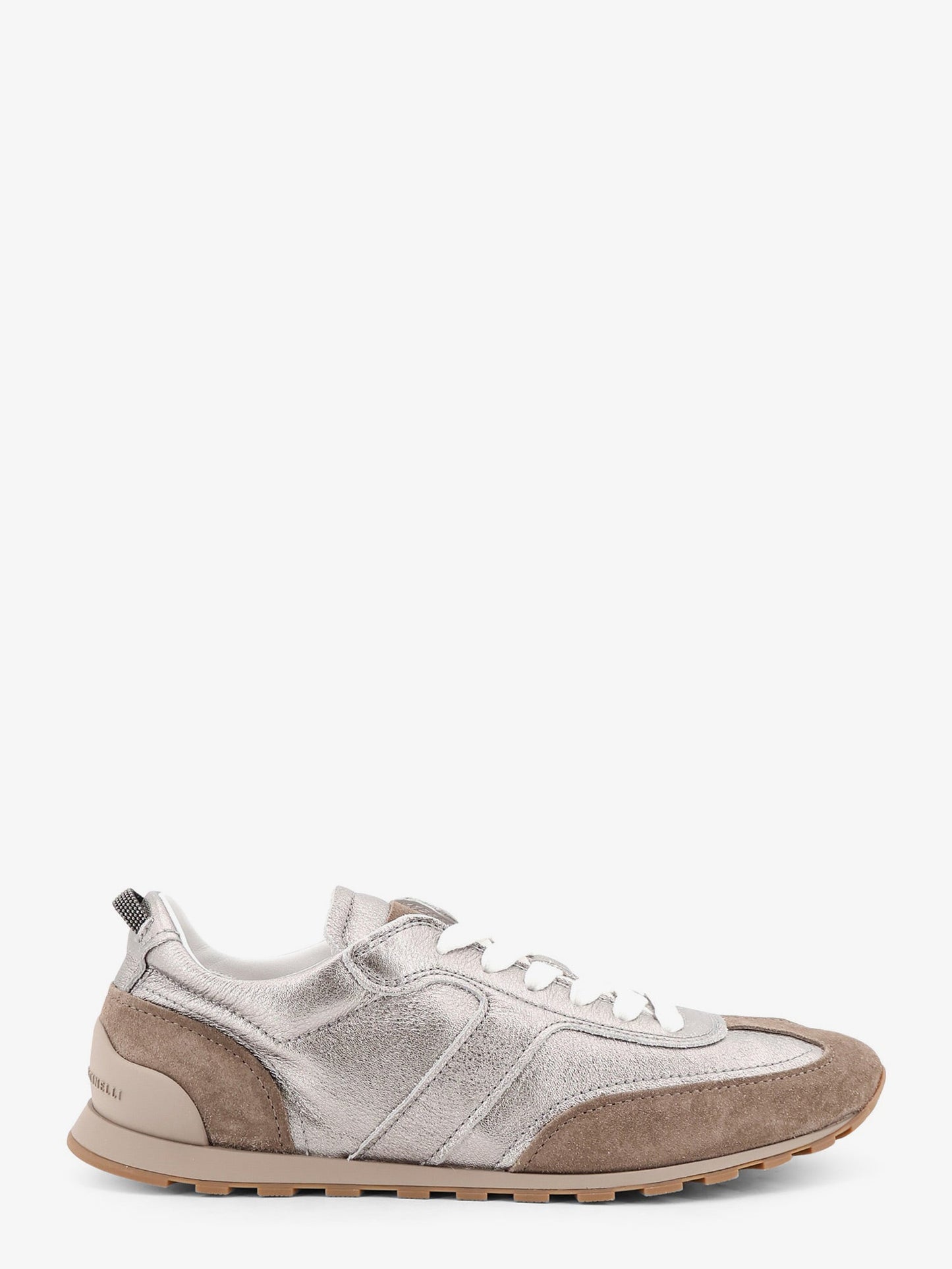 Brunello Cucinelli Women Laminated Leather And Suede Sneakers BRUNELLO CUCINELLI