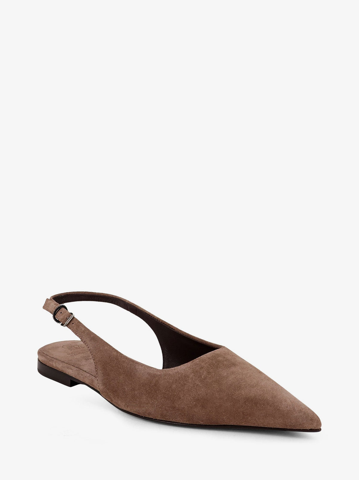 Brunello Cucinelli Women Suede Ballerinas With Side Monili Detail BRUNELLO CUCINELLI
